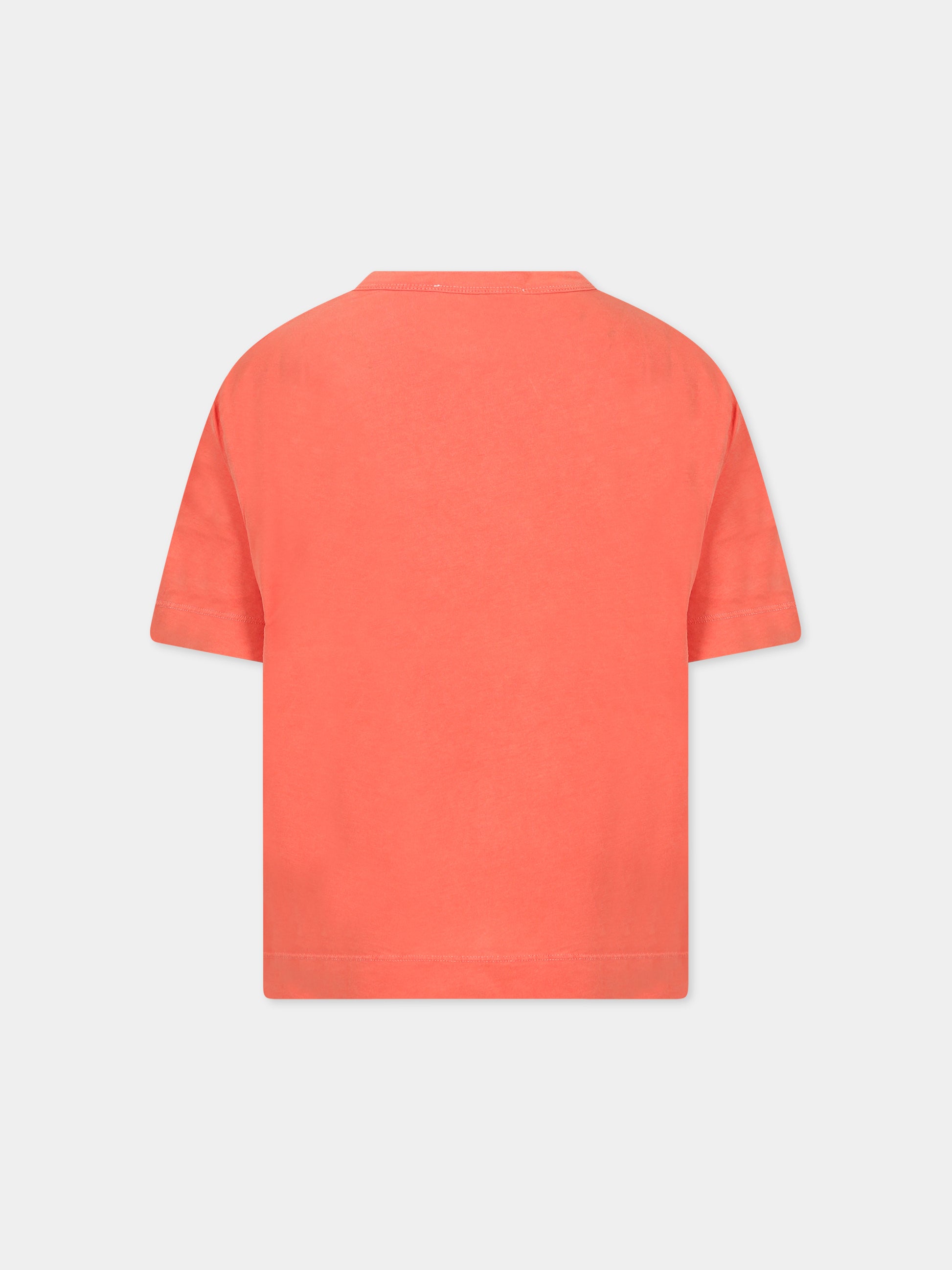 T-shirt rossa per bambini con stampa,The Animals Observatory,S23002 251 BR