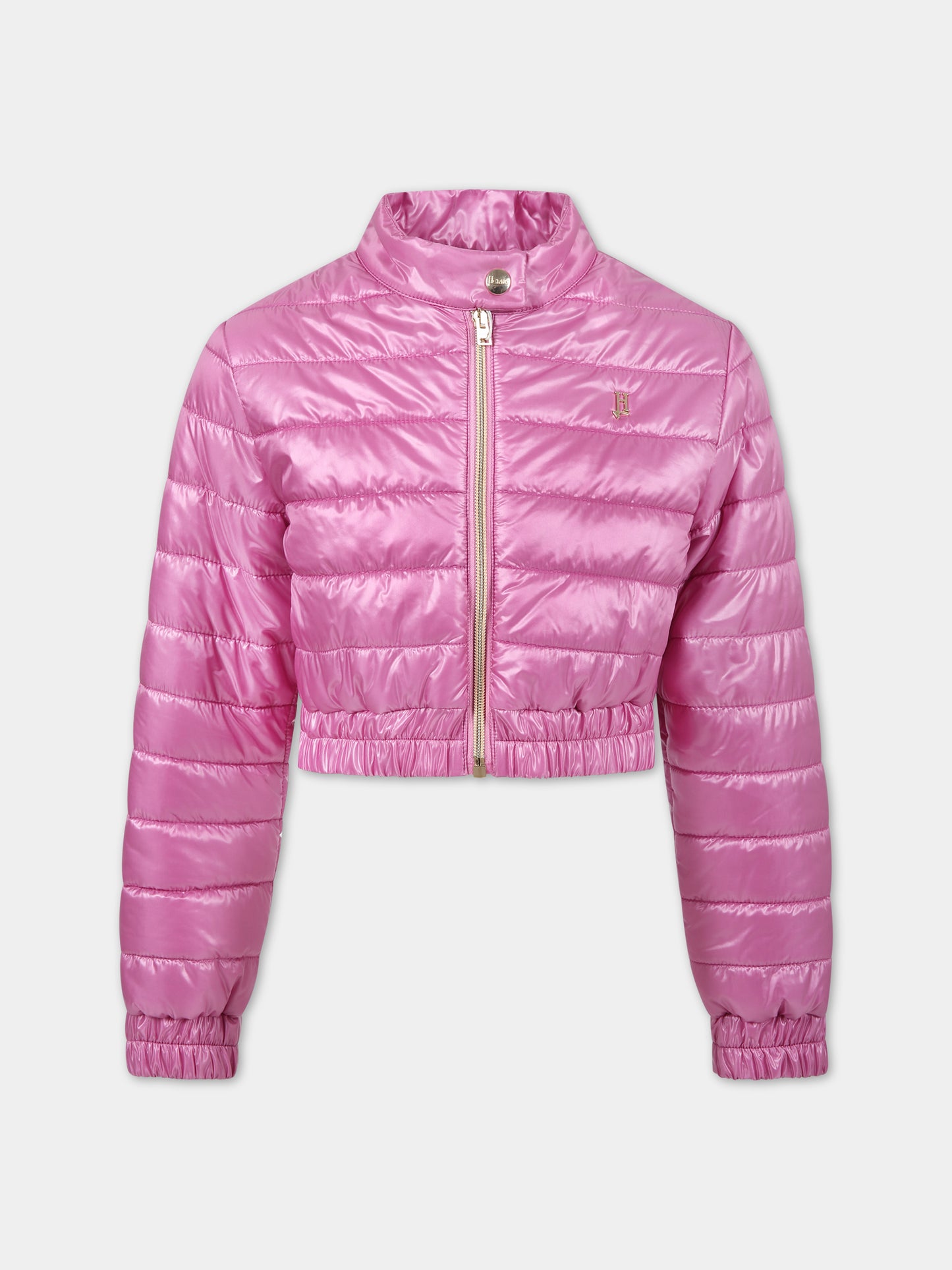 Piumino rosa per bambina con logo,Herno Kids,GI000069G 12017 4110