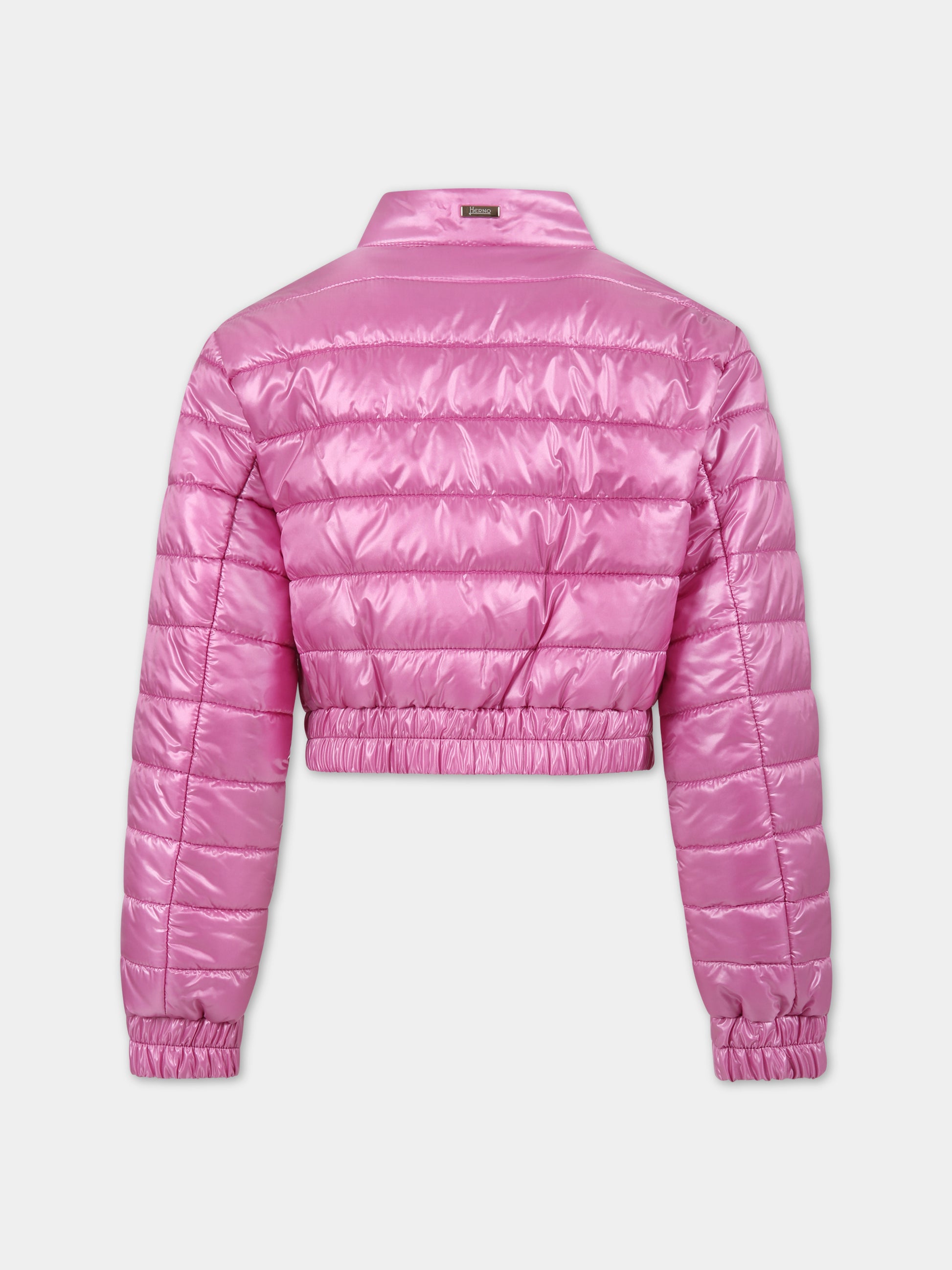 Piumino rosa per bambina con logo,Herno Kids,GI000069G 12017 4110