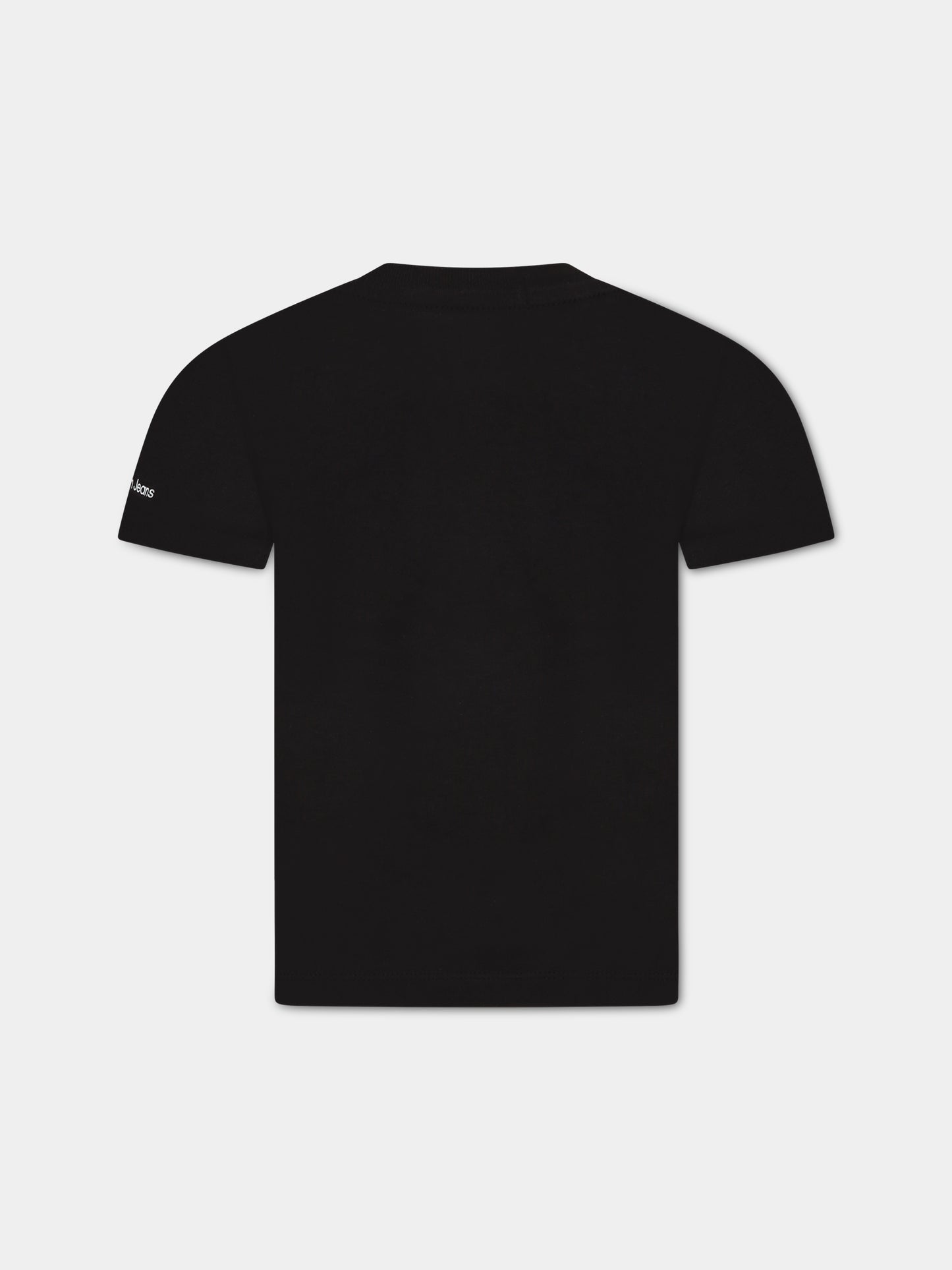 T-shirt nero per bambini con logo,Calvin Klein Kids,CKIB0IB01753 IB0IB01753 BEH