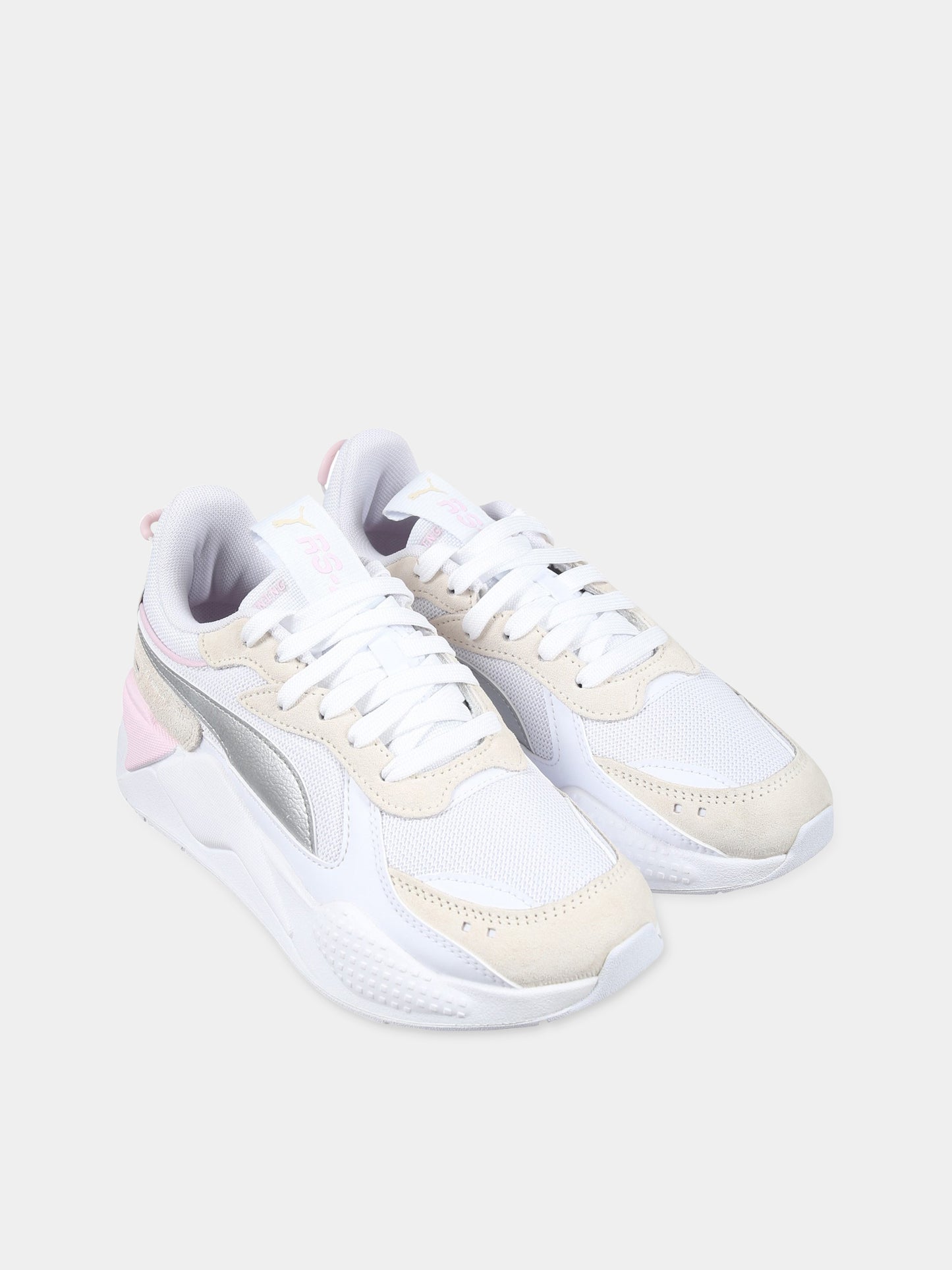 Sneakers bianche per bambina con logo,Puma,PU391984 391984 01