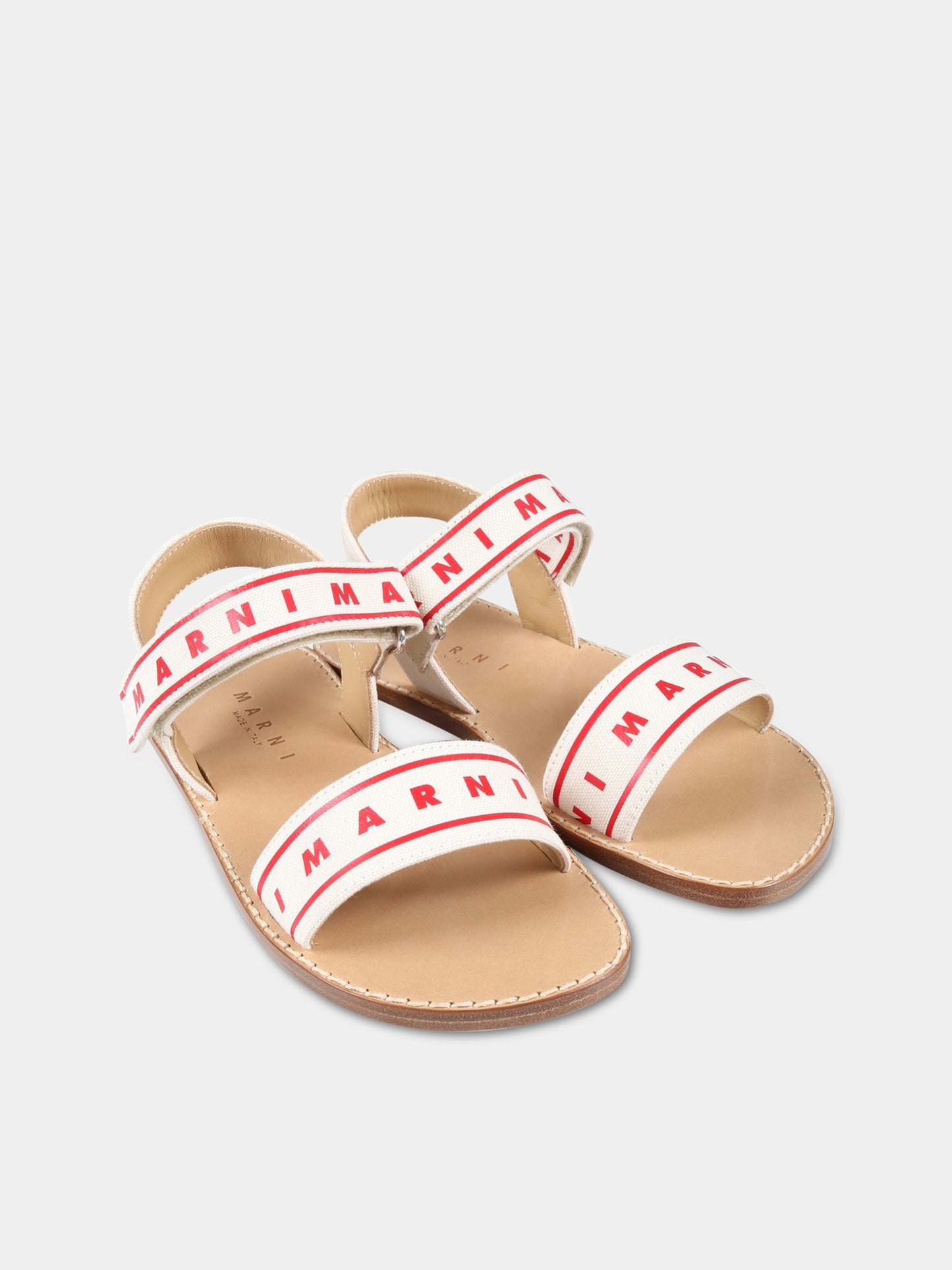 Sandali multicolor per bambina con logo rosso,Marni Kids,73474 2
