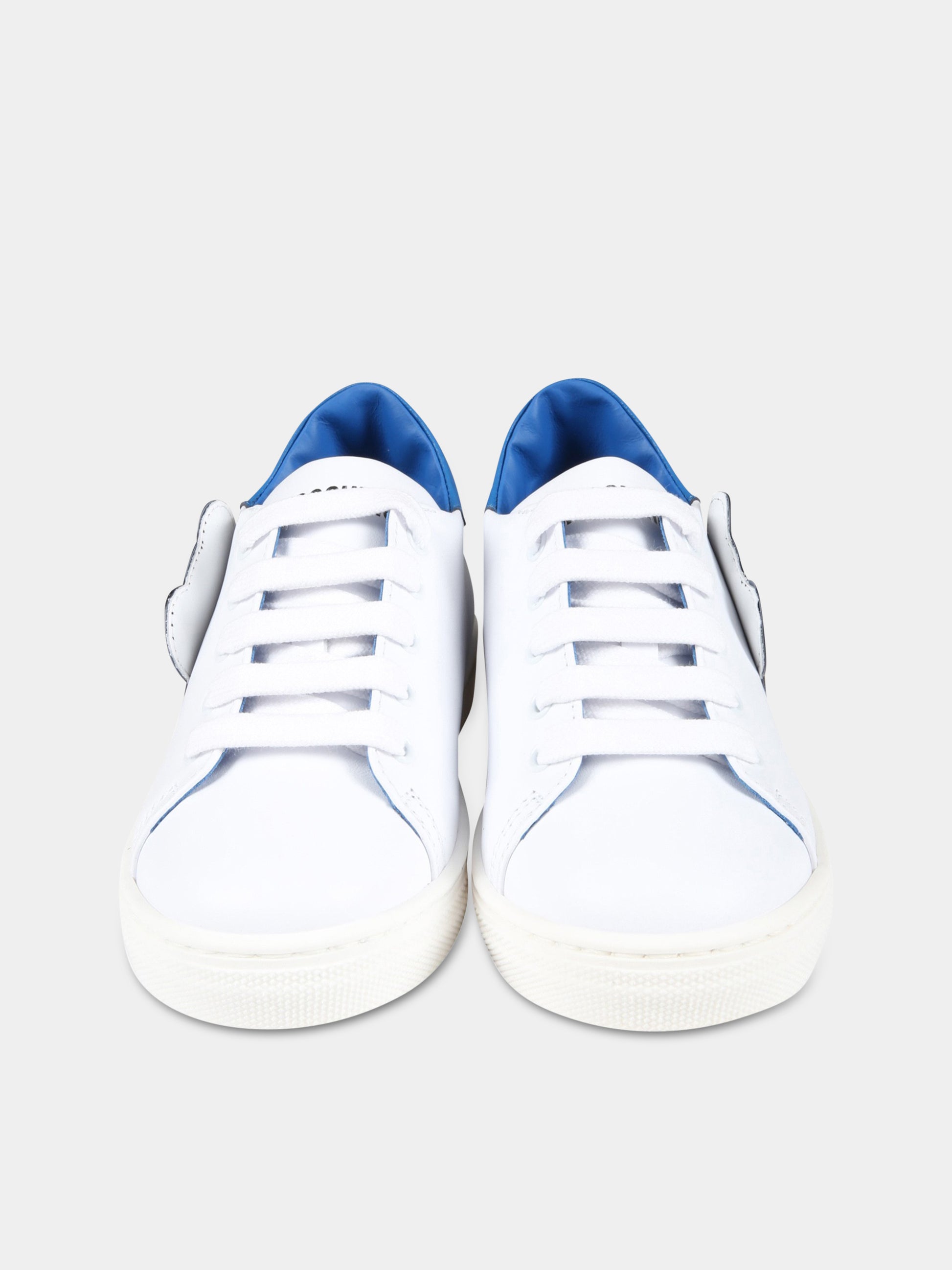 Sneakers bianche per bambino con Teddy Bear e logo,Moschino Kids,74350 2