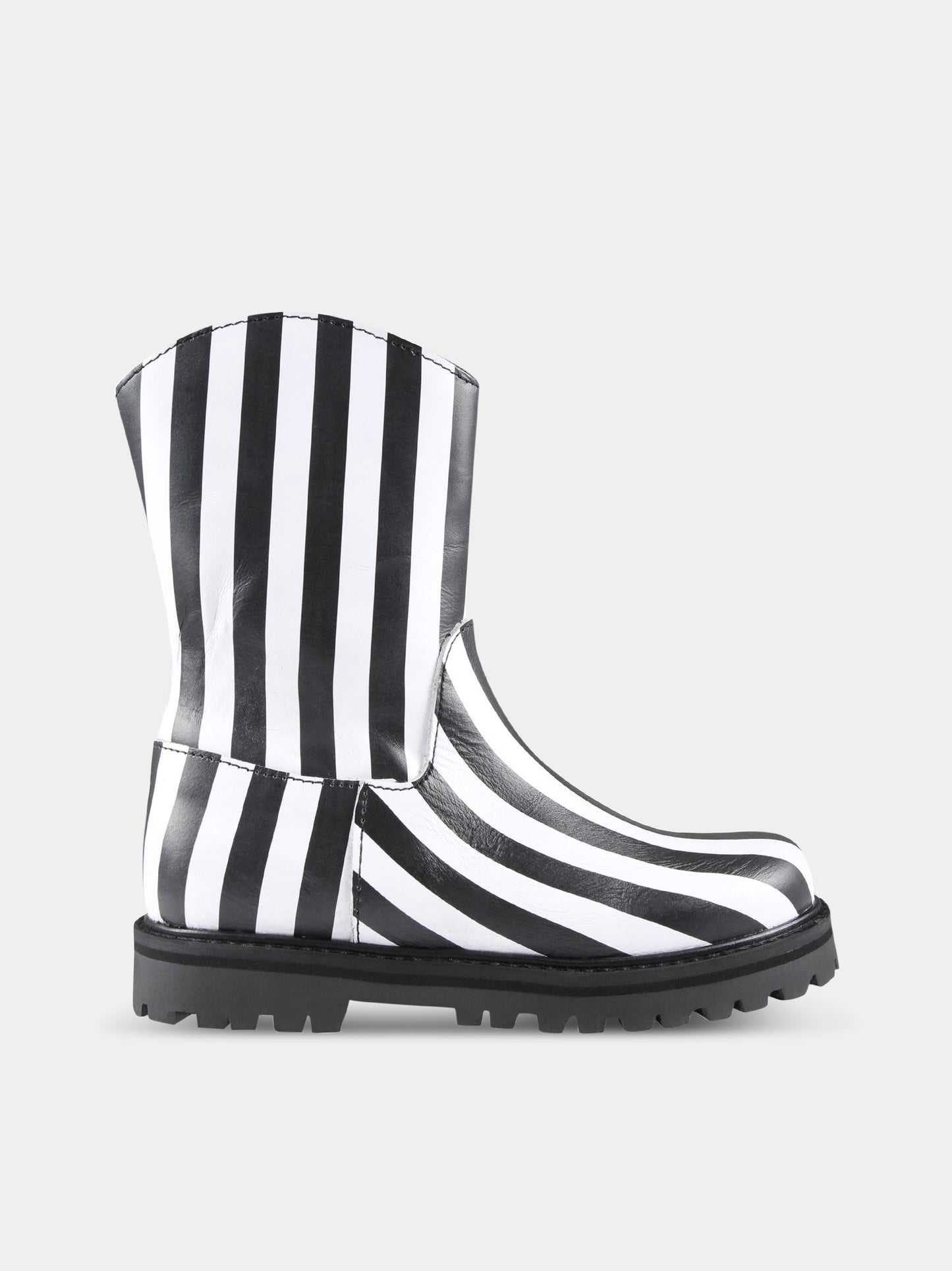 Stivali multicolor per bambina,Marques Almeida,SS23COREAC0188LTH BLACK/WHITE