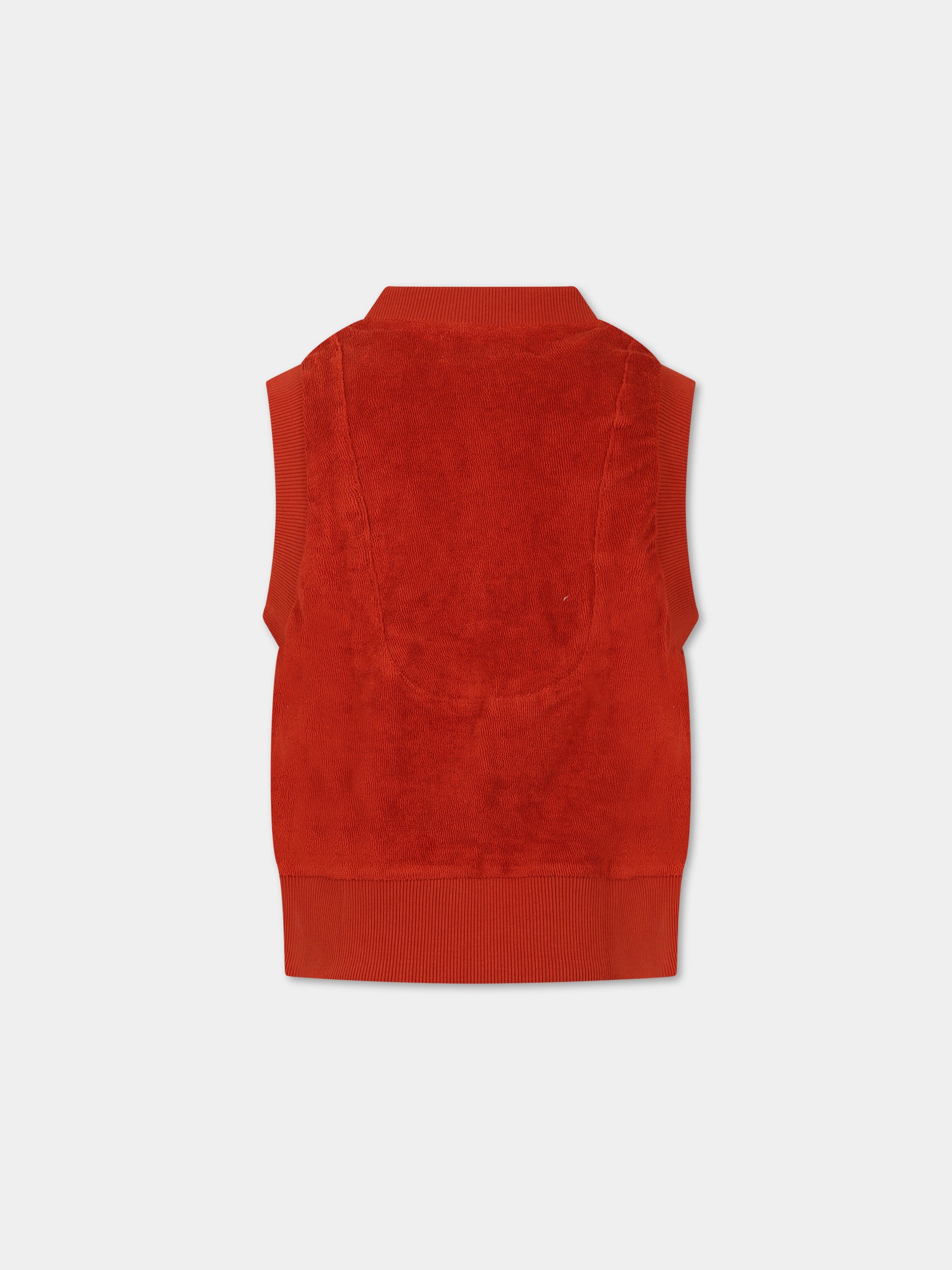 T-shirt rossa per bambino con ricamo,Raquette,SCA 003 81