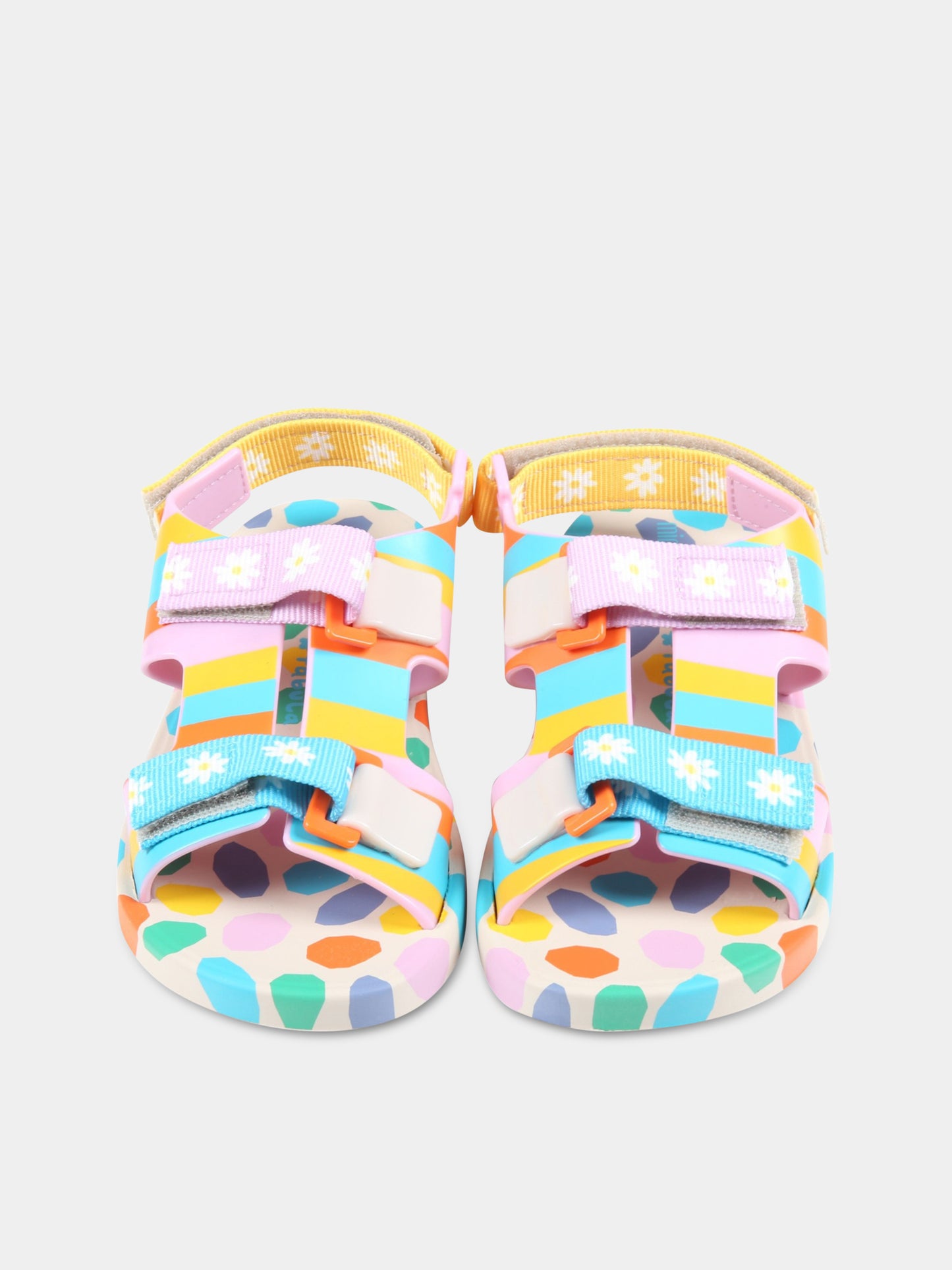 Sandali multicolor per bambina con fiori,Mini Melissa,33449 54170
