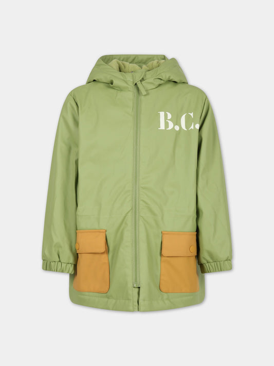 Parka verde per bambino con logo,Bobo Choses,123AC139