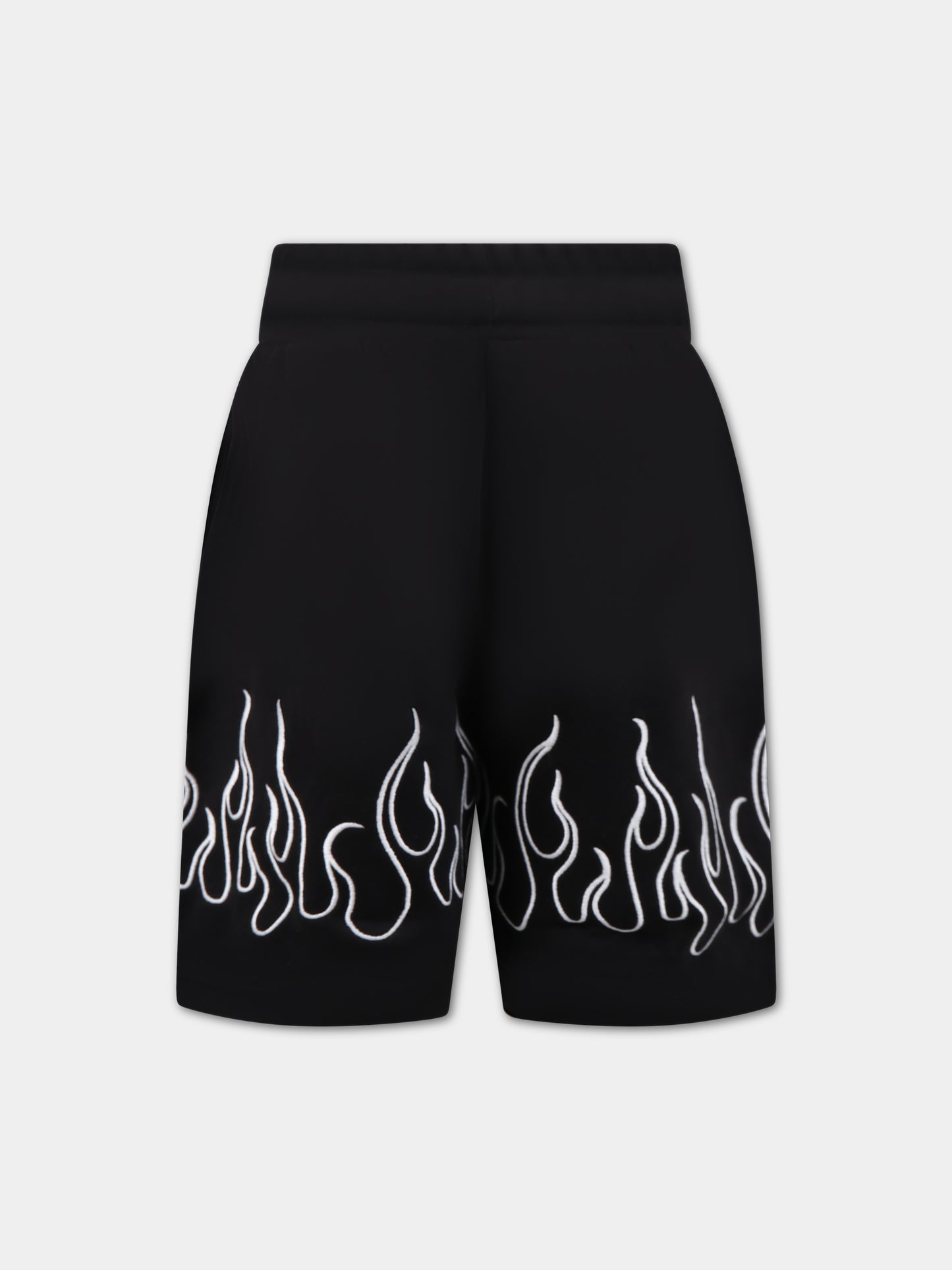 Shorts nero per bambino con fiamme e logo,Vision Of Super,BFV3100J BIANCO