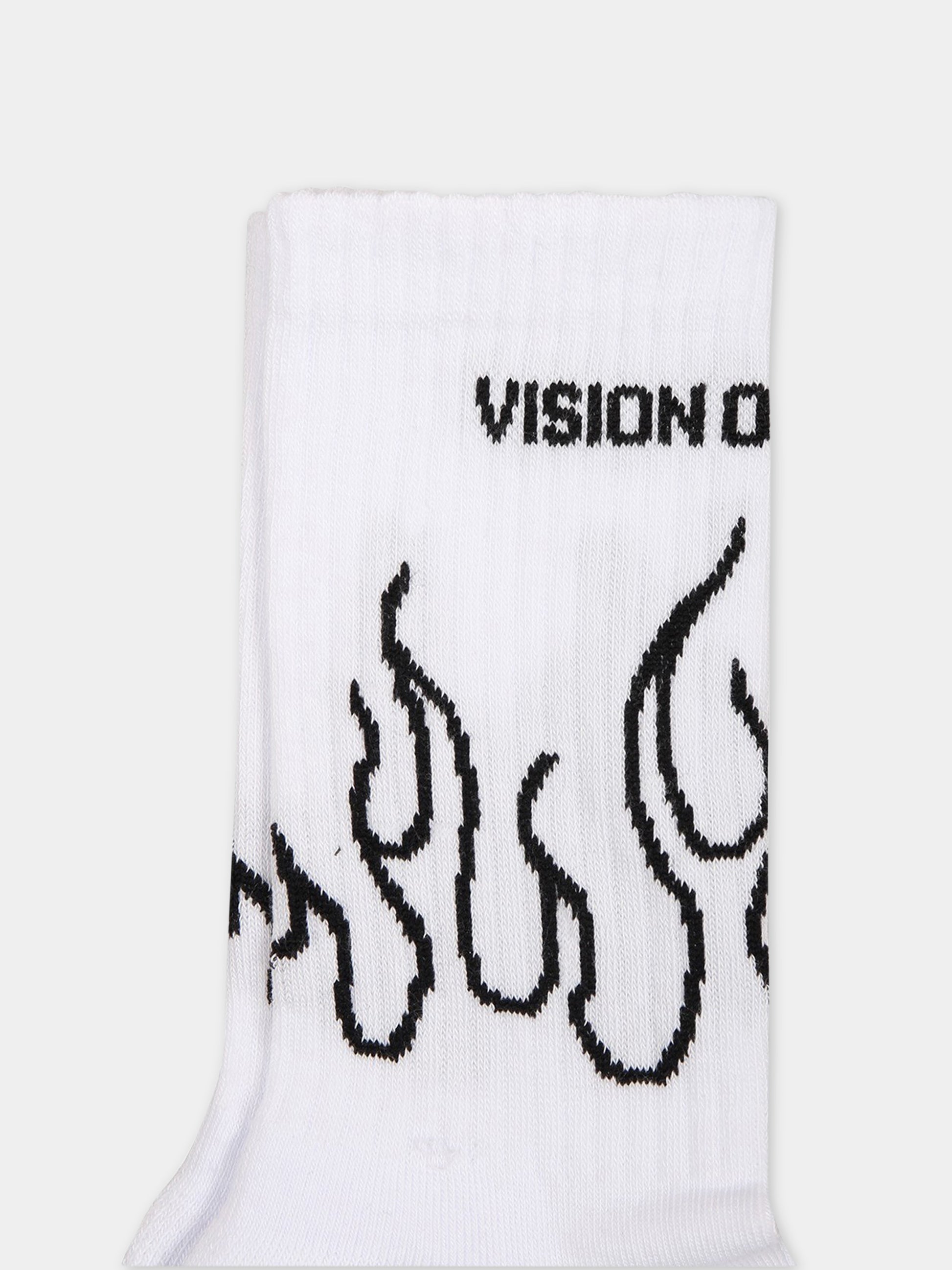Calze bianche per bambino con logo,Vision Of Super,CZV3100 NERO