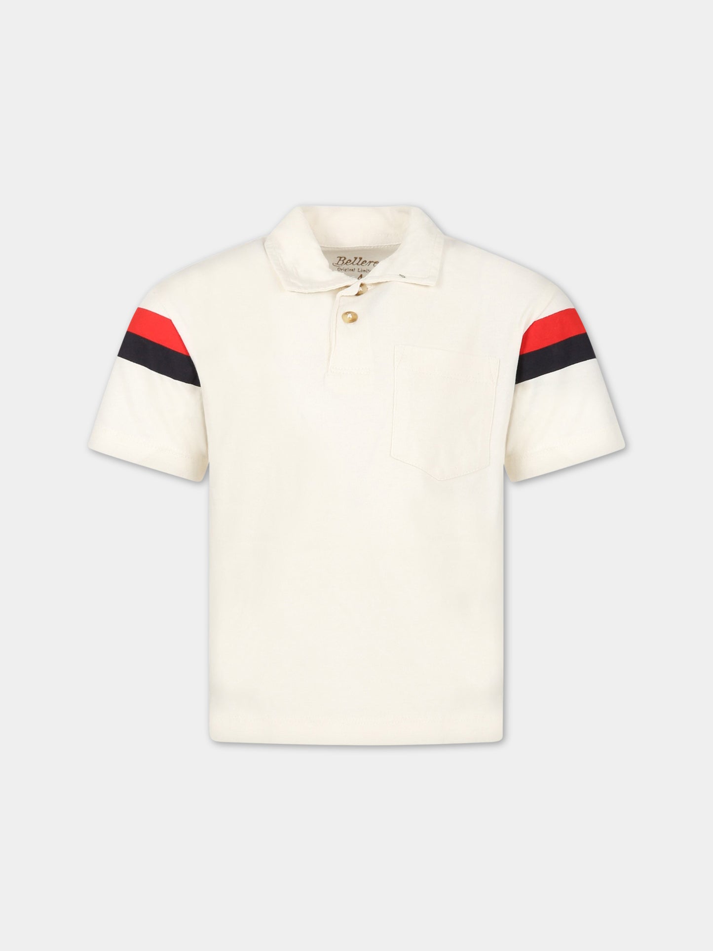 Polo bianca per bambino,Bellerose,KOMIU T1485 681