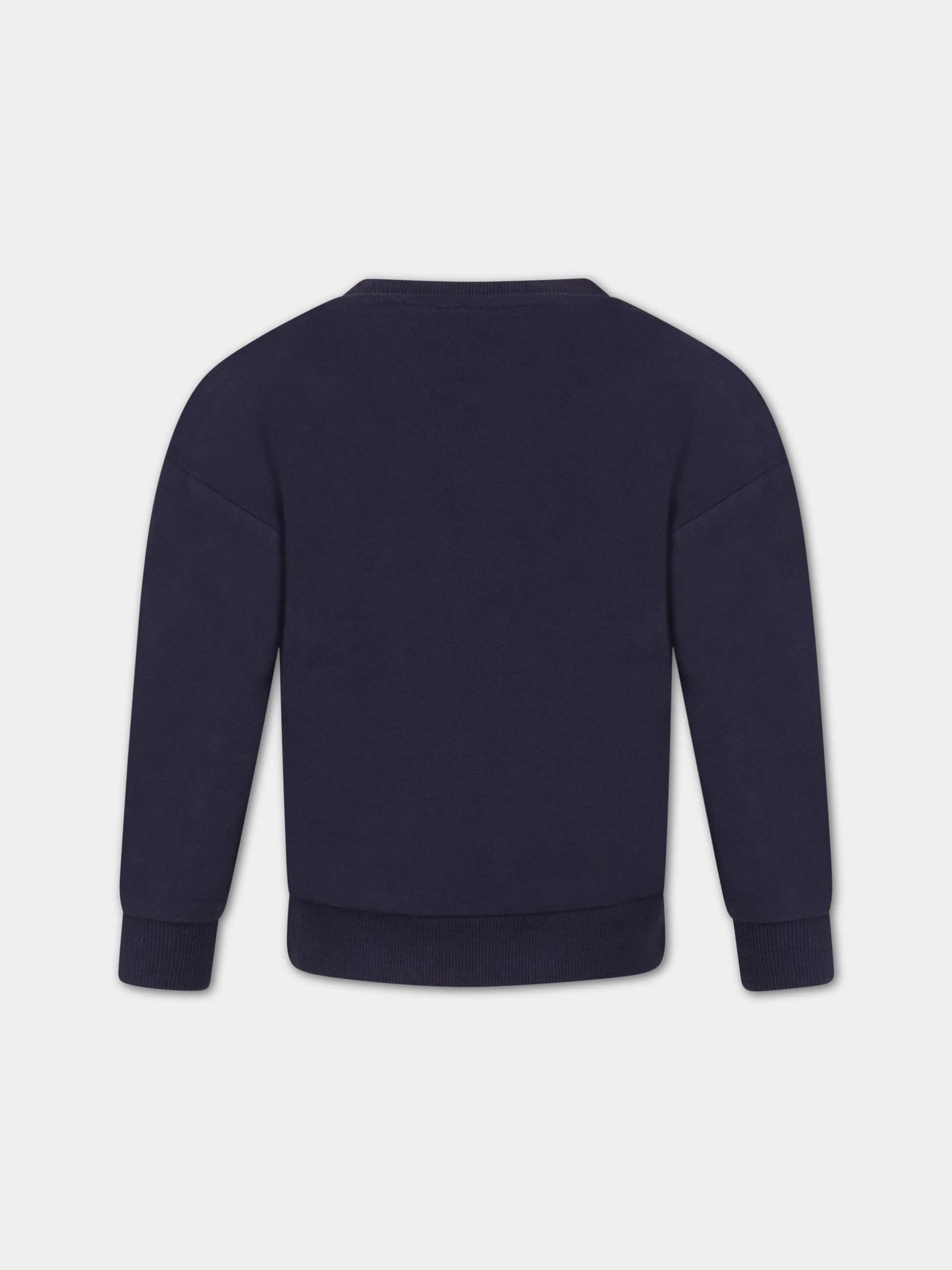 Felpa blu per bambina con logo,Little Marc Jacobs,W15573 84E