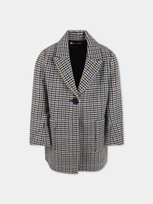 Cappotto multicolor per bambina con logo,Zadig & Voltaire Kids,X1605A 232