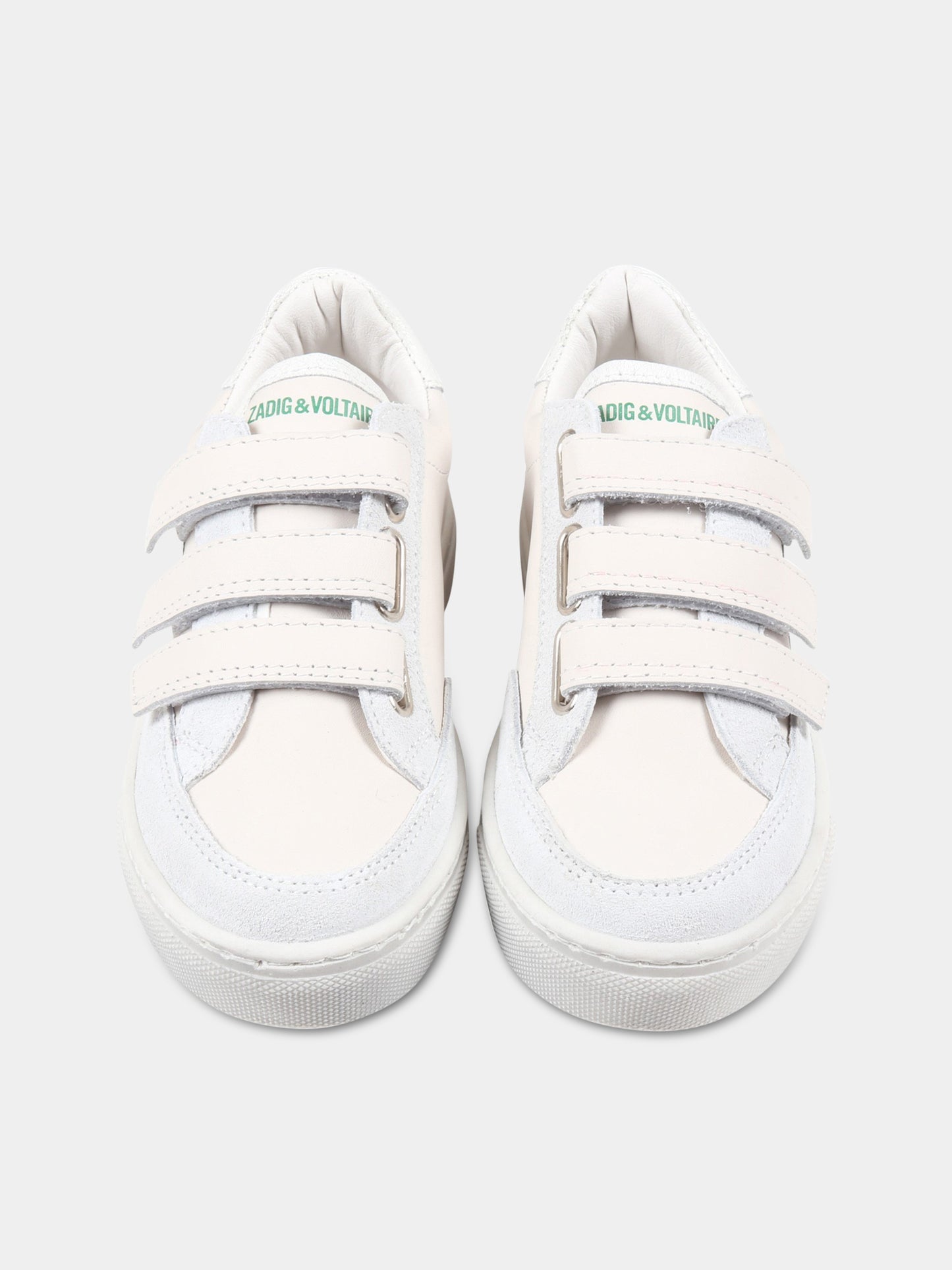 Sneakers bianche per bambina con logo,Zadig & Voltaire Kids,X19T25 117