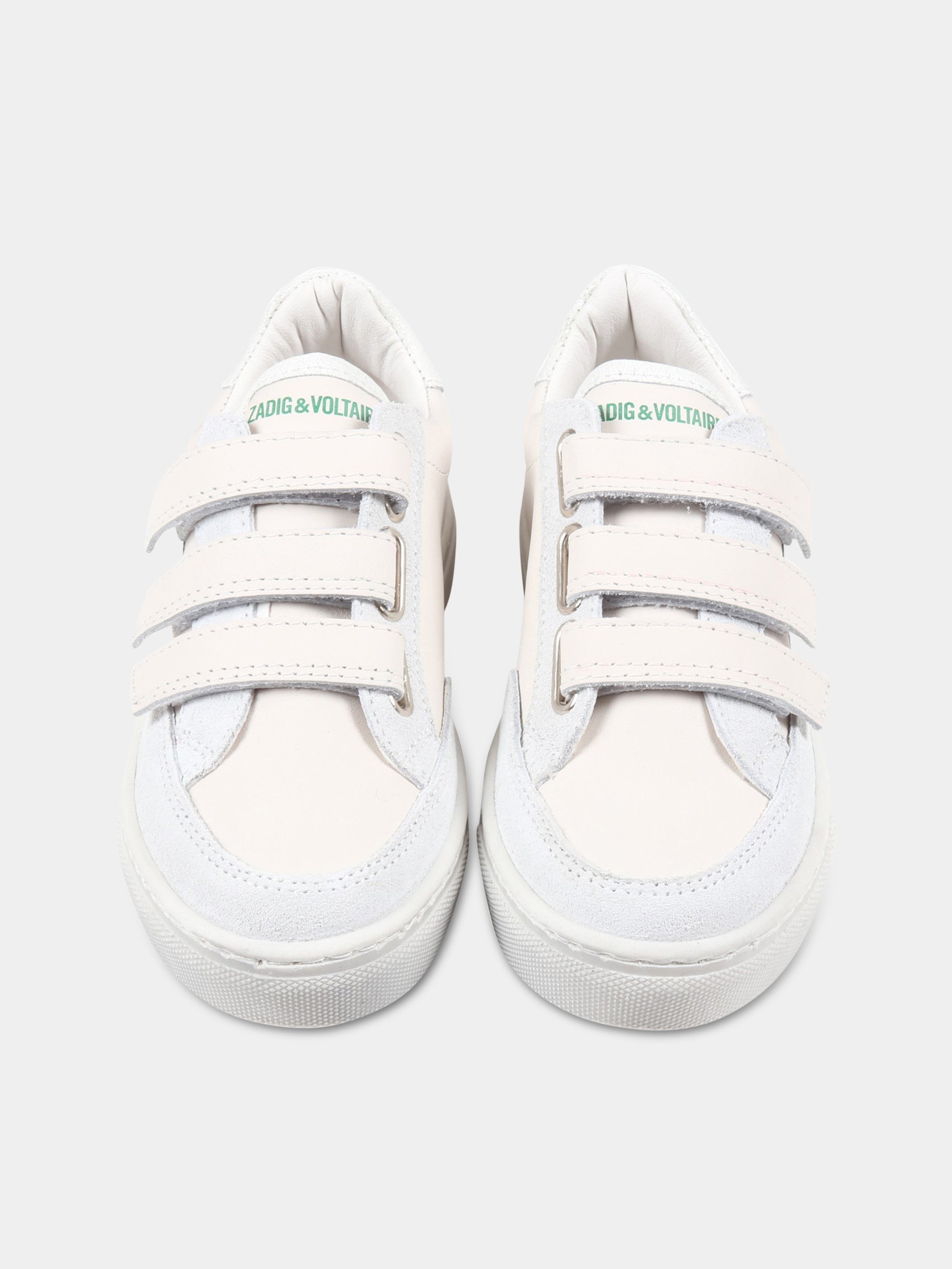 Sneakers bianche per bambina con logo,Zadig & Voltaire Kids,X19T25 117