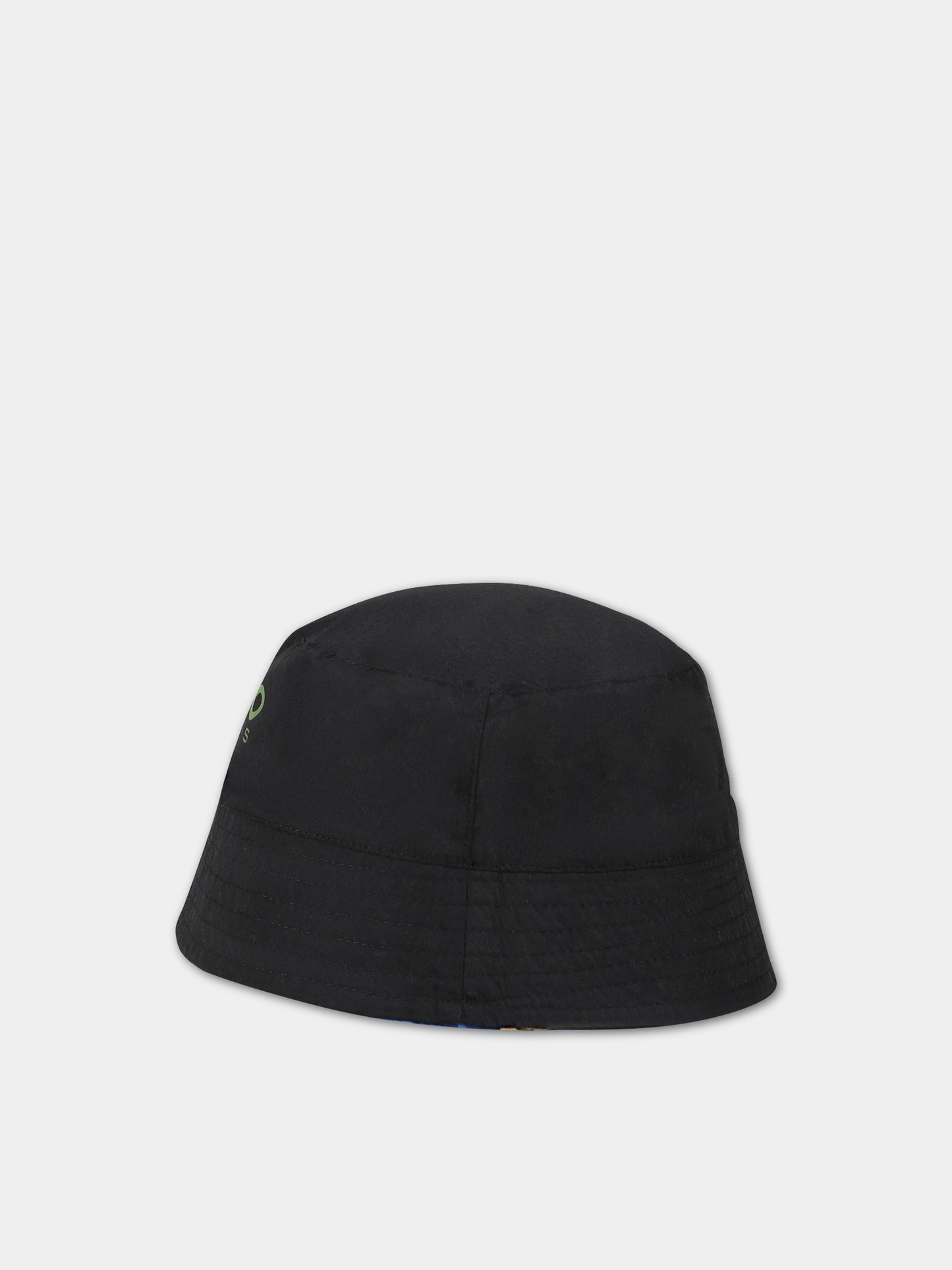 Cloche multicolor per bambino con logo e papeveri blu,Kenzo Kids,K21048 845
