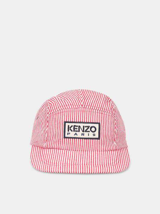 Cappello rosso per bambino con logo,Kenzo Kids,K51029 189