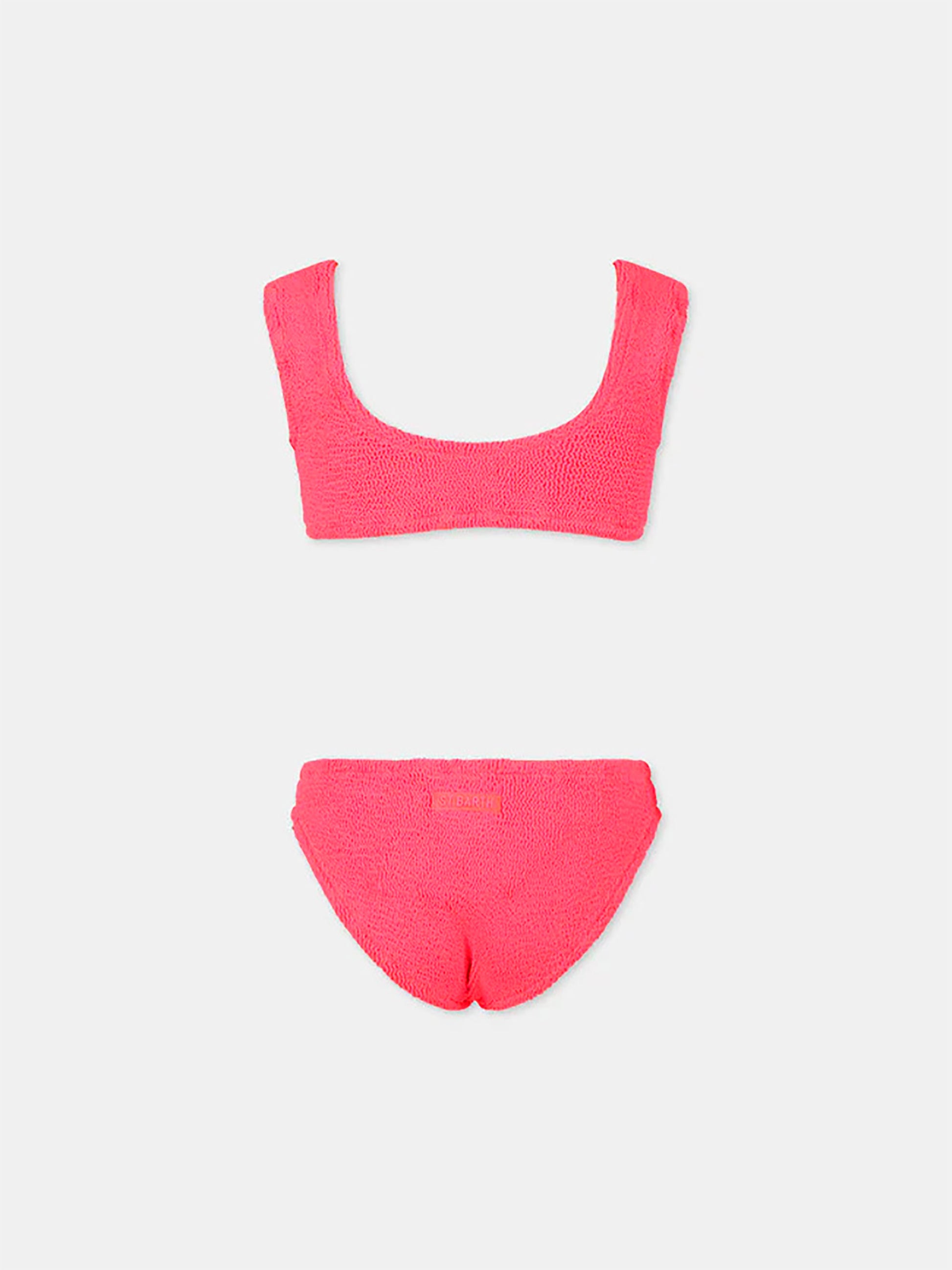 Bikini rosso per bambina con logo,Mc2 Saint Barth,KOURTNEY W JR CRINKLE 42 RING