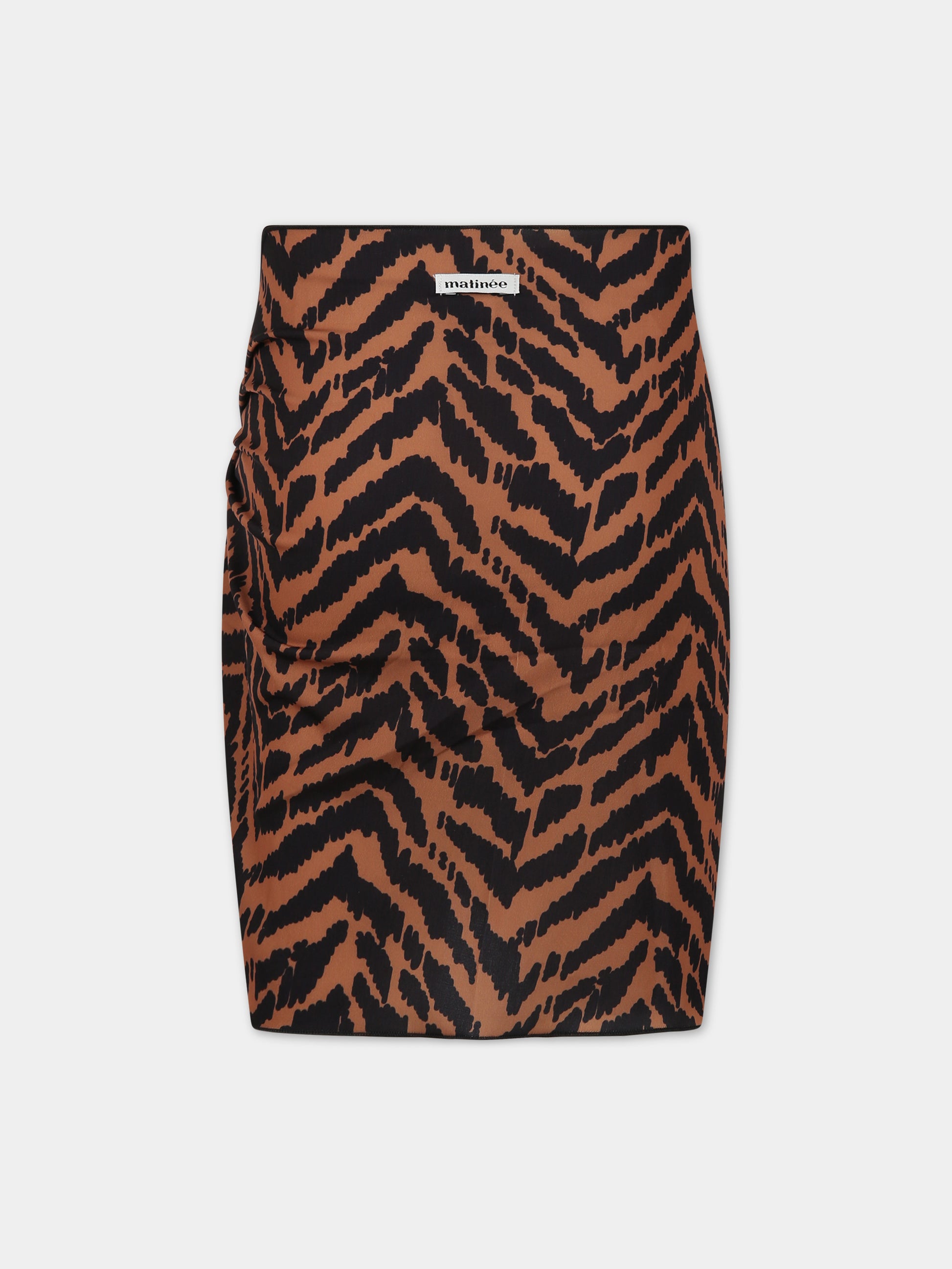 Pareo multicolor per bambina con logo,Matineè,CC4026 PETITE ANNETTE TIGRE