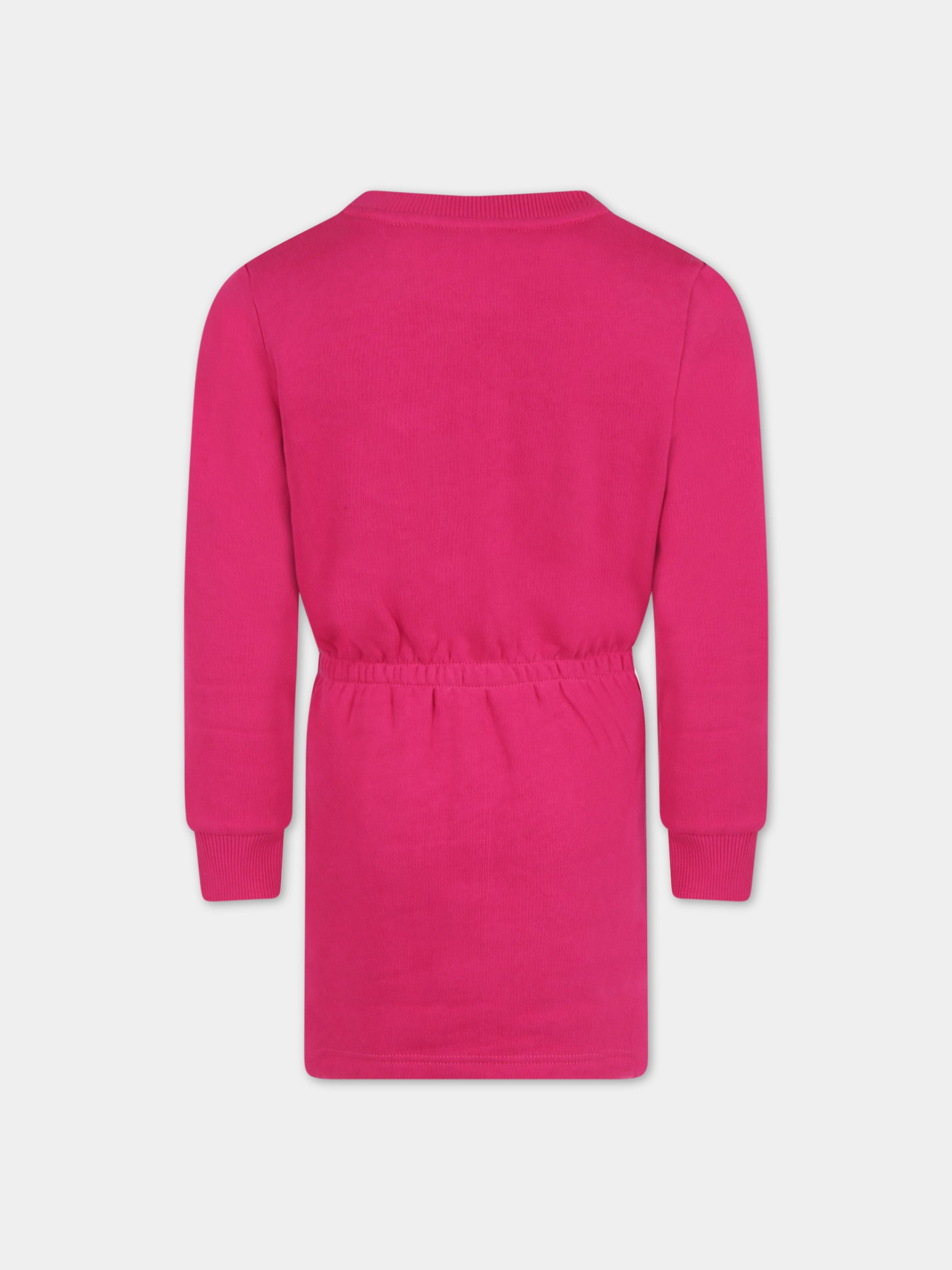 Vestito fucsia per bambina con logo,Lanvin Petite,N12047 490