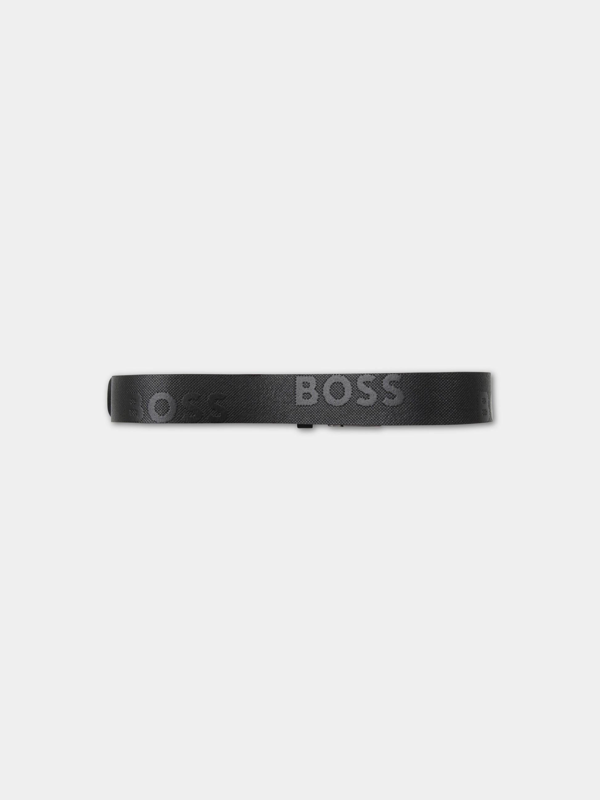 Cintura nera per bambino,Hugo Boss,J20358 09B