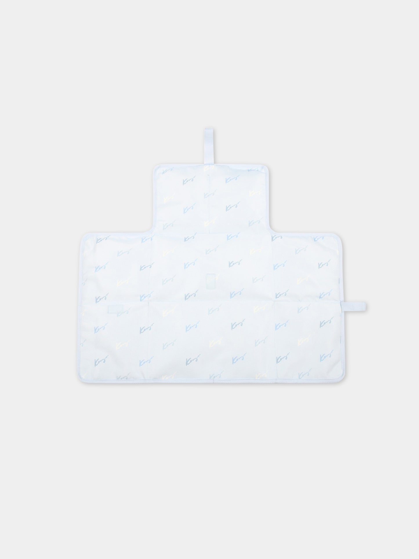 Borsa mamma celeste per neonato con loghi,Kenzo Kids,K90083 79B