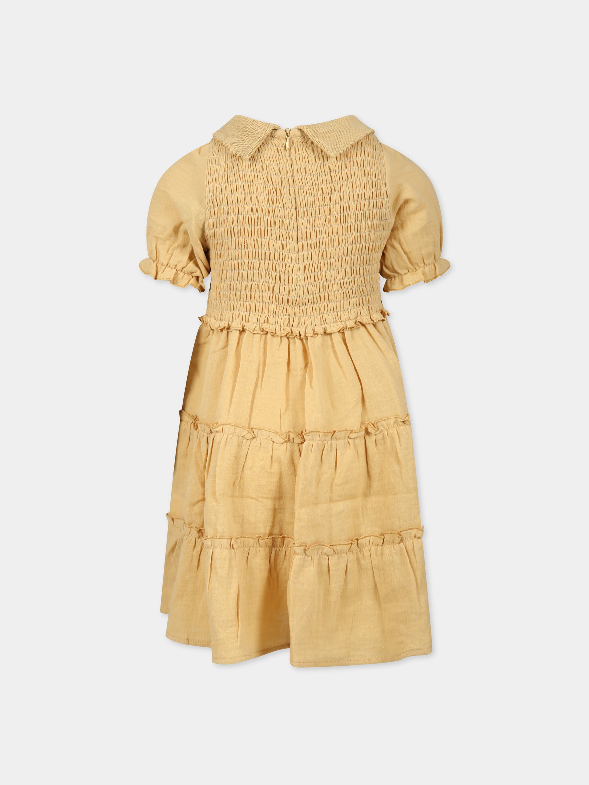 Vestito giallo per bambina con fiori,Coco Au Lait,14COCO1158