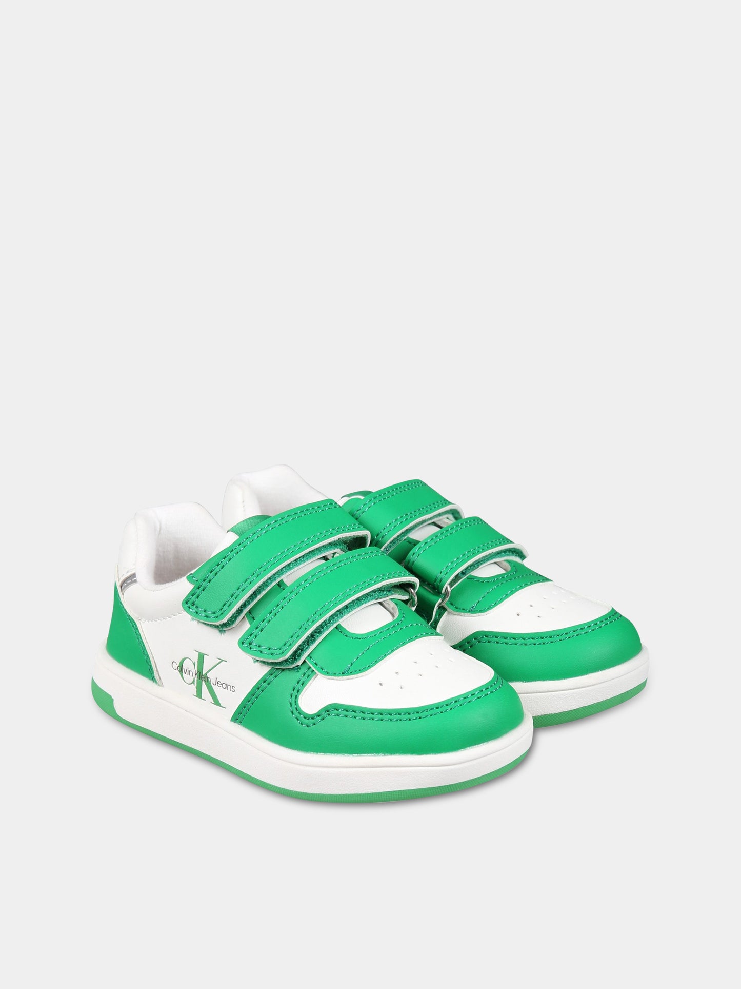 Sneakers multicolor per bambini con logo,Calvin Klein Kids,V1X9 80545 1355X042