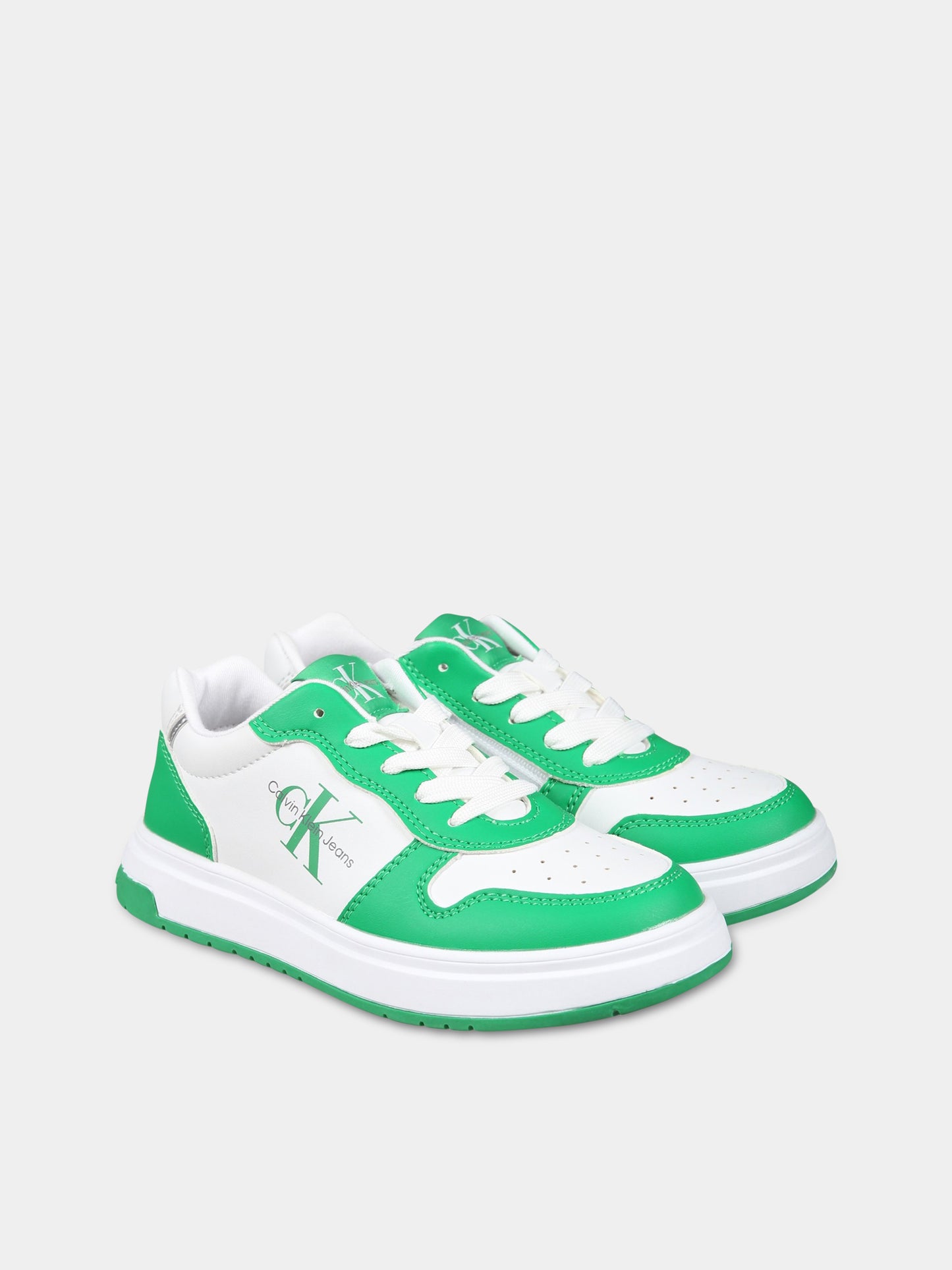 Sneakers multicolor per bambini con logo,Calvin Klein Kids,V3X9 80552 1355X042