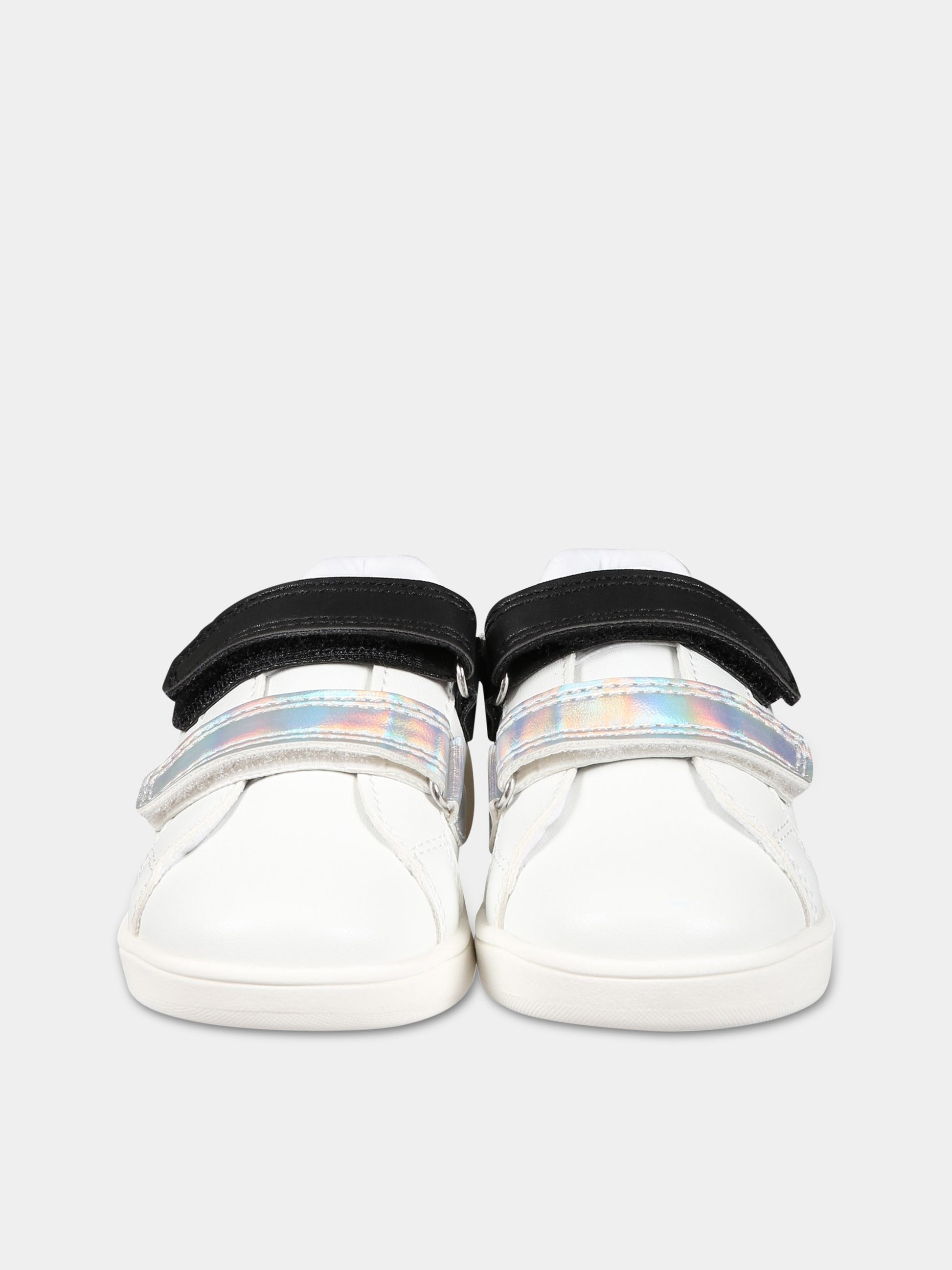Sneakers bianche per bambina con logo,Calvin Klein Kids,V1A9 80467 1355Y220