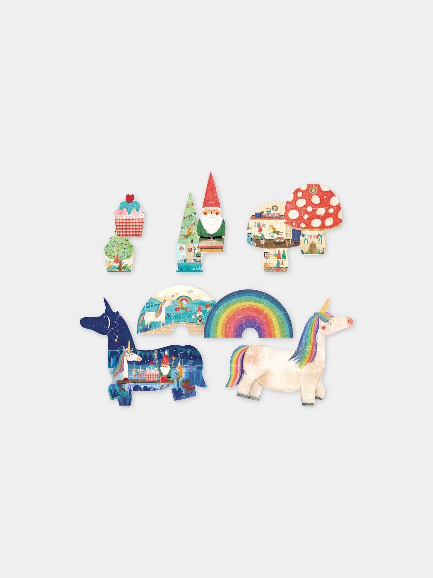 Puzzle multicolor per bambini con unicorno,Londji,PZ572U