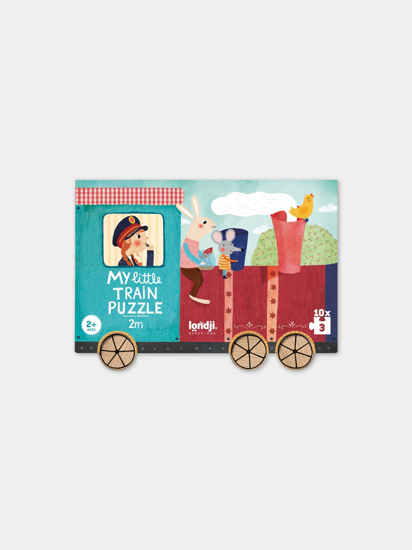 Set multicolor di puzzle per bambini con treni,Londji,PZ588U