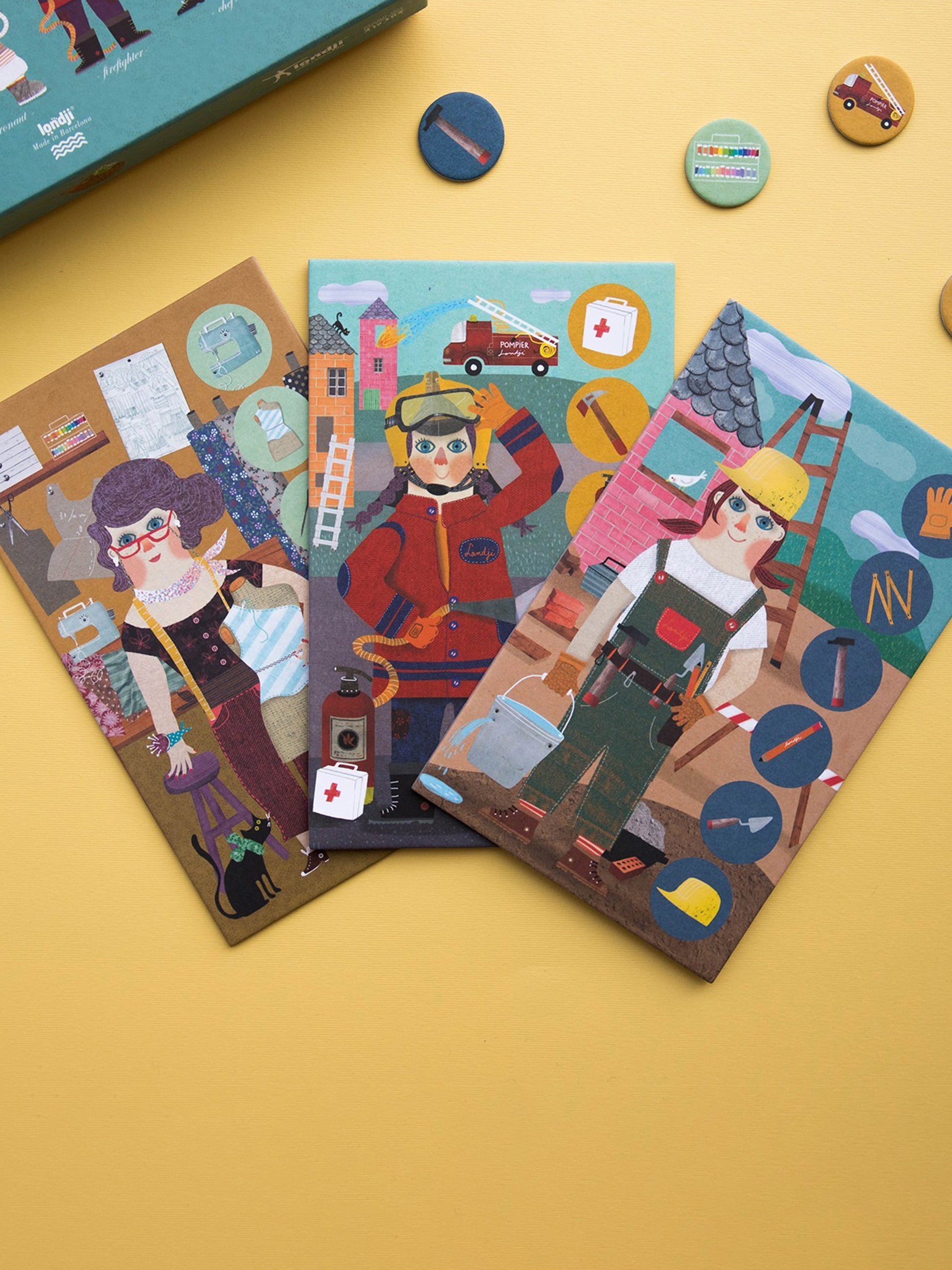 Gioco società per bambini con carte illustrate con professioni,Londji,FG002U