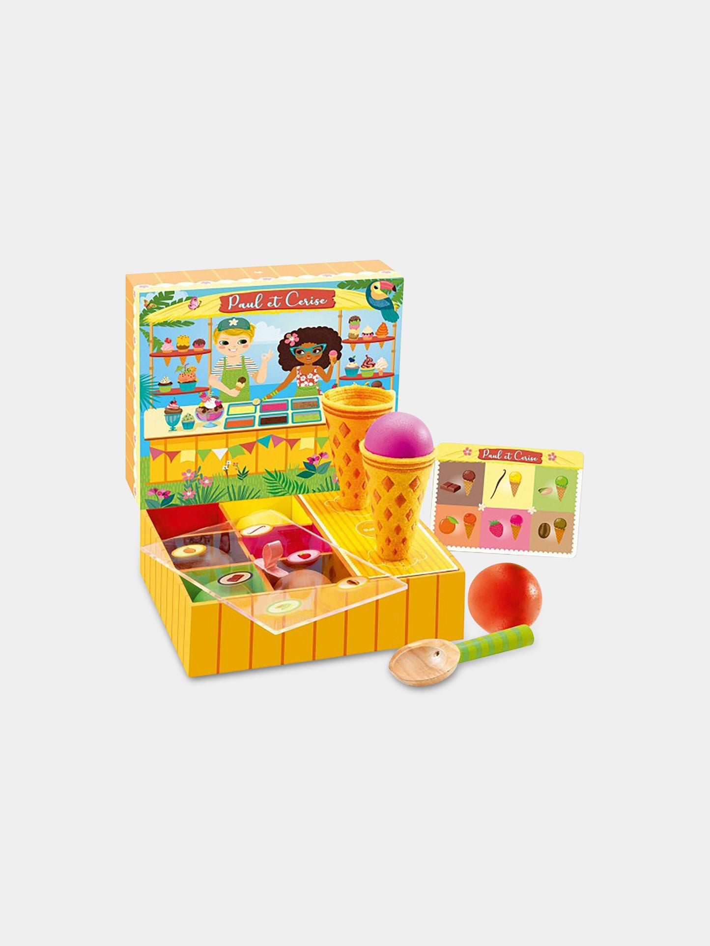 Set multicolor per bambini con gelati in legno,Djeco,DJ06611