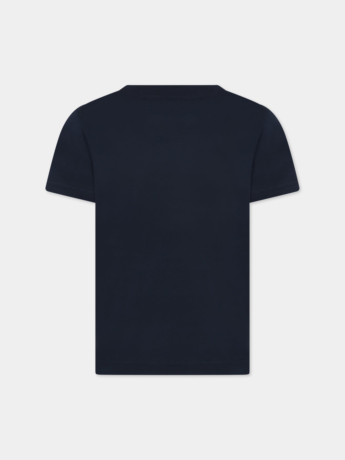 T-shirt blu per bambini con logo,A.p.c.,COEZE E26130 IAJ MARINE