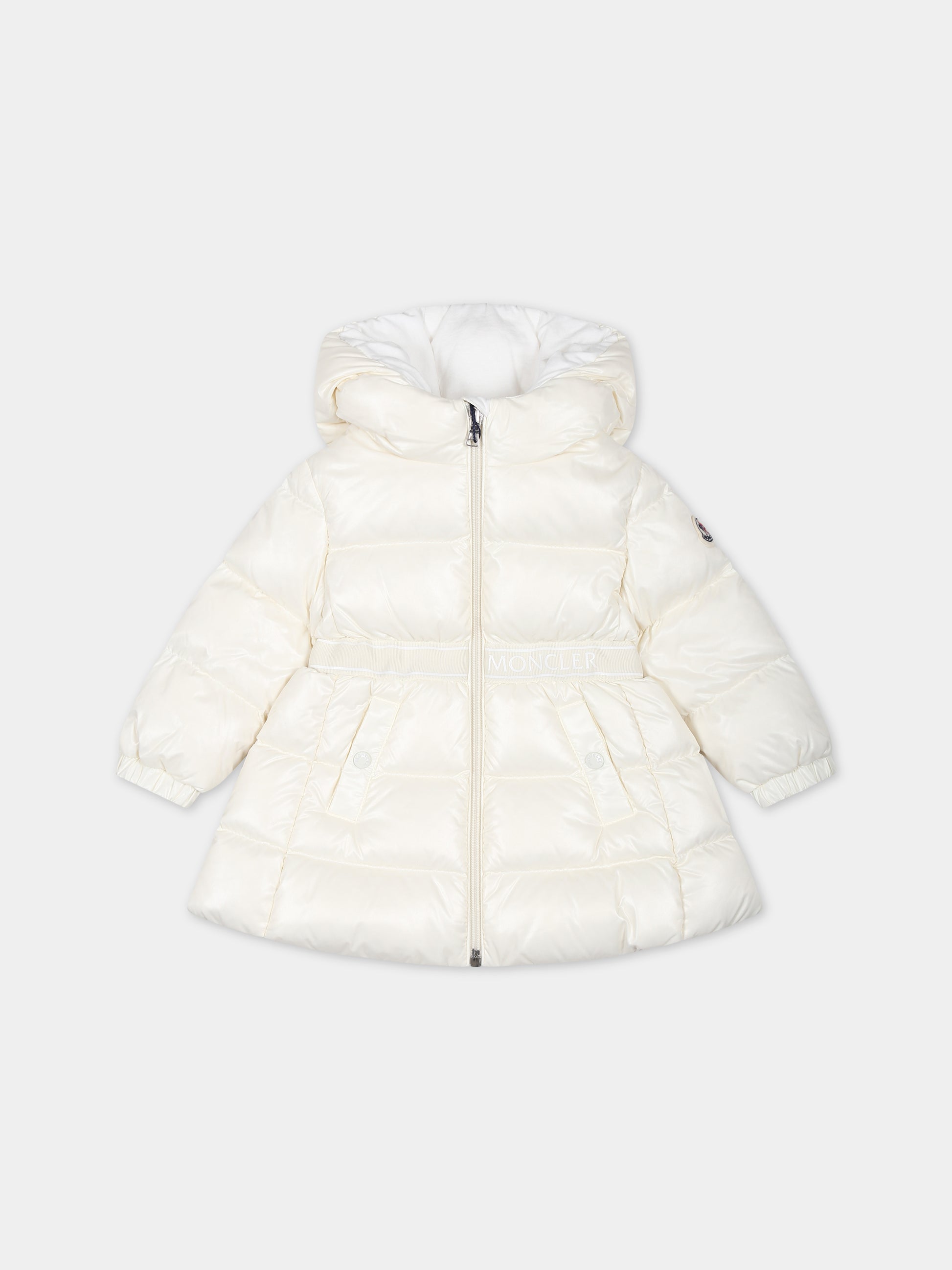 Piumino Alis bianco per neonata con logo,Moncler Kids,951 1C00001 5963V 034