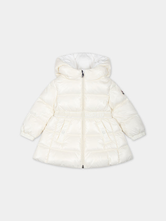 Piumino Alis bianco per neonata con logo,Moncler Kids,951 1C00001 5963V 034