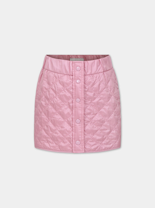 Gonna rosa per bambina con logo,Moncler Kids,954 2D00002 788K1 527