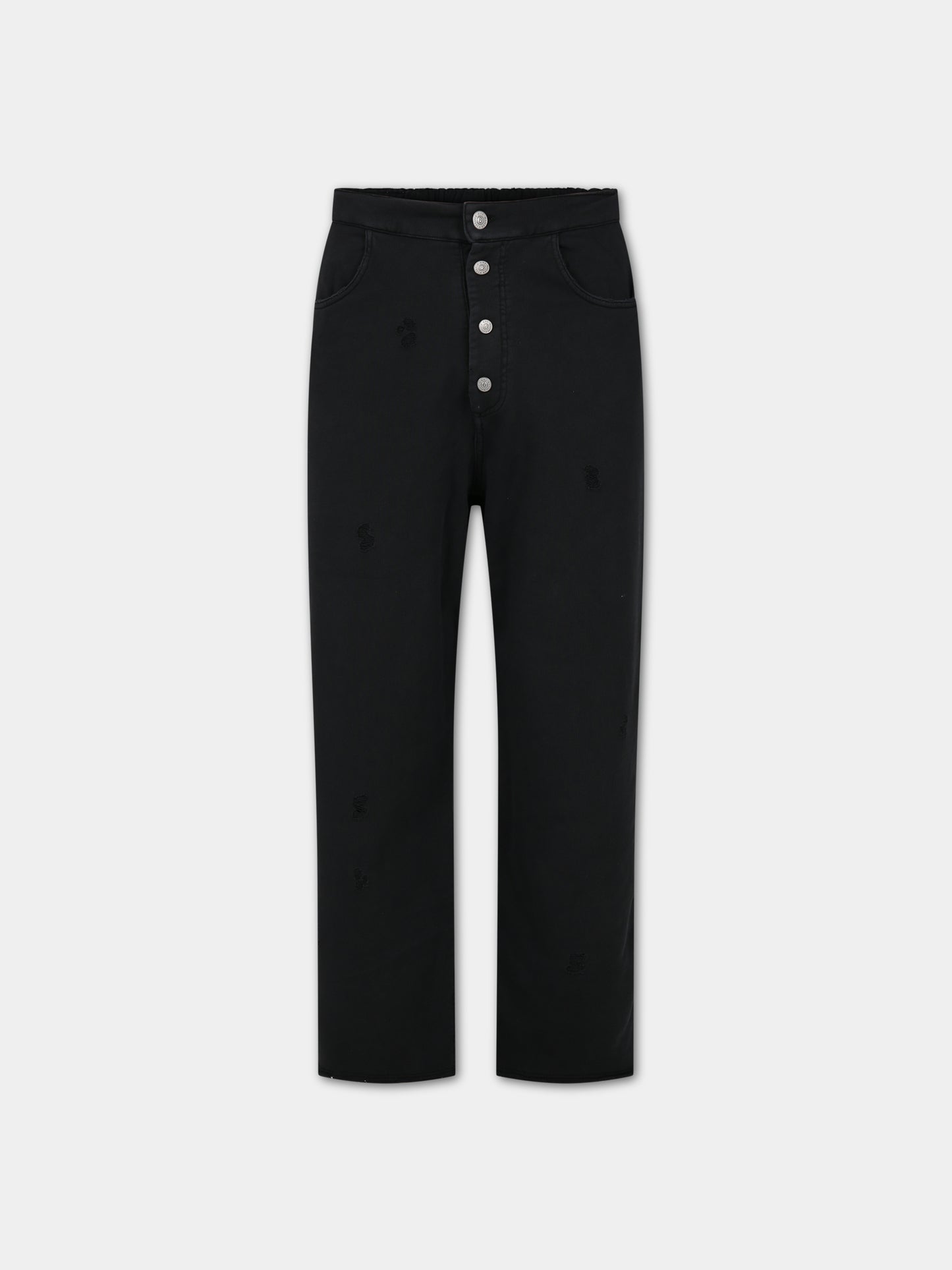 Pantaloni neri per bambina con logo,Mm6 Maison Margiela,M60447 MM01A MM6P86U M6900