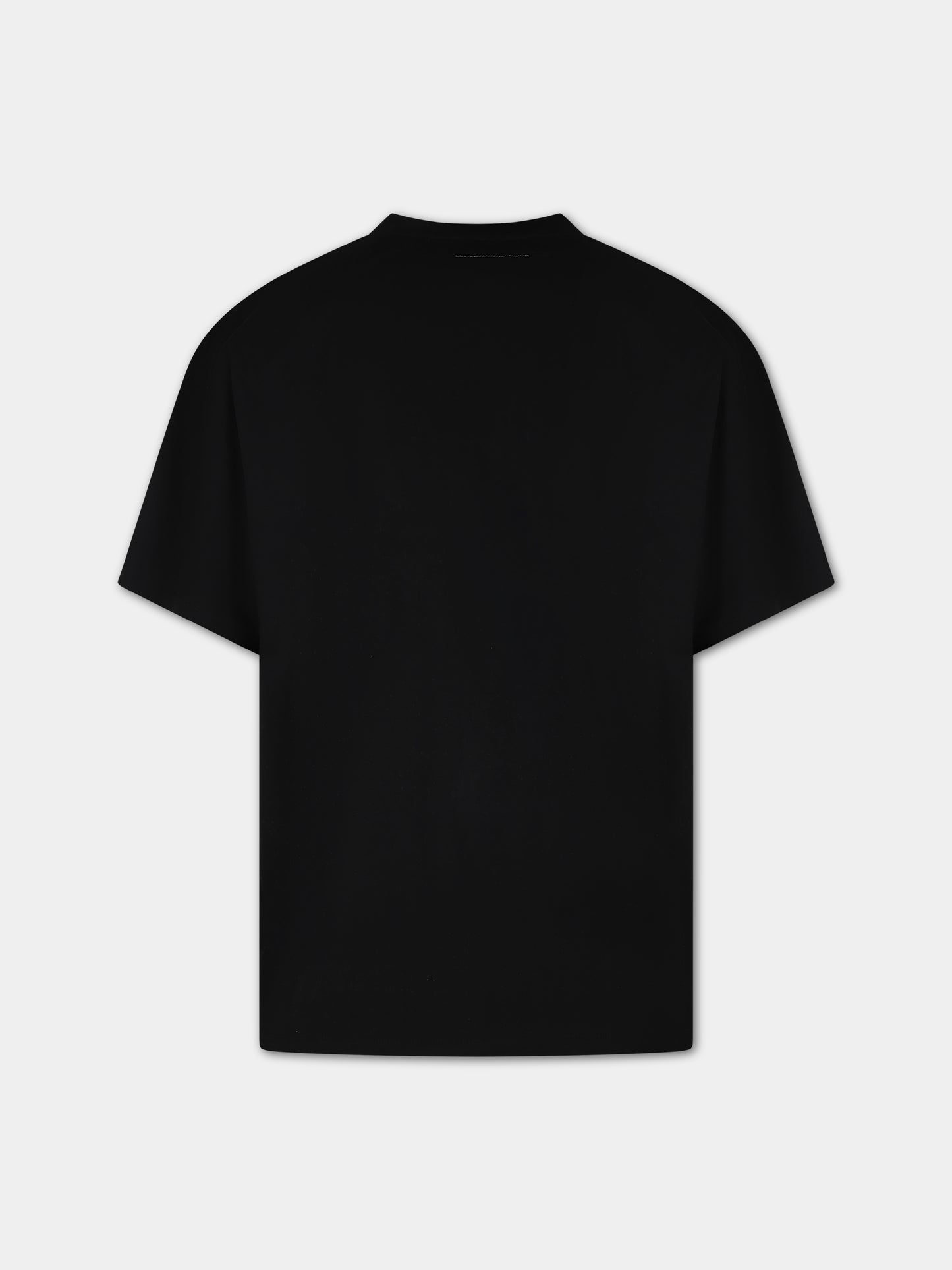 T-shirt nera per bambini con logo,Mm6 Maison Margiela,M60422 MM010 MM6T72U M6900