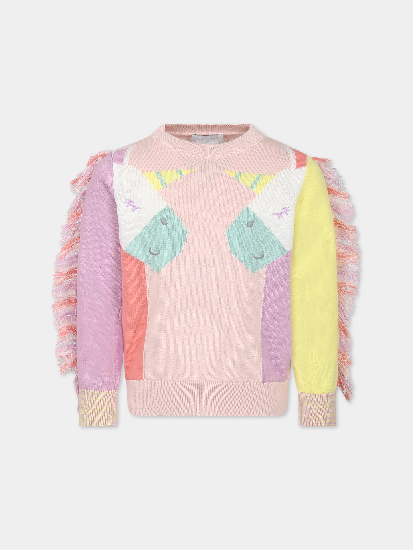 Maglione multicolor per bambina con unicorni,Stella Mccartney Kids,TT9A20 Z1528 505