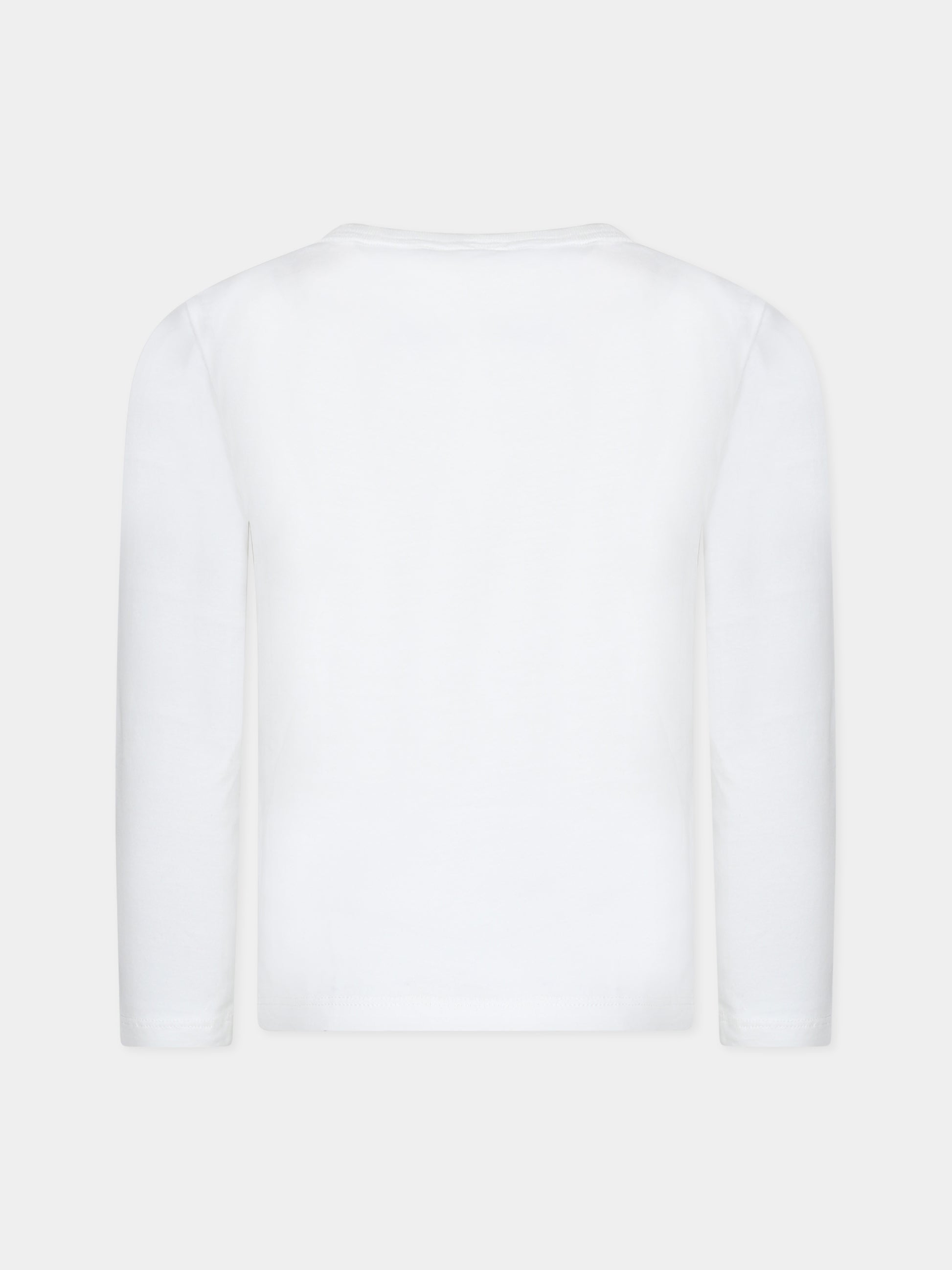 T-shirt bianca per bambina con logo e stampa,Stella Mccartney Kids,TT8D40 Z0434 101