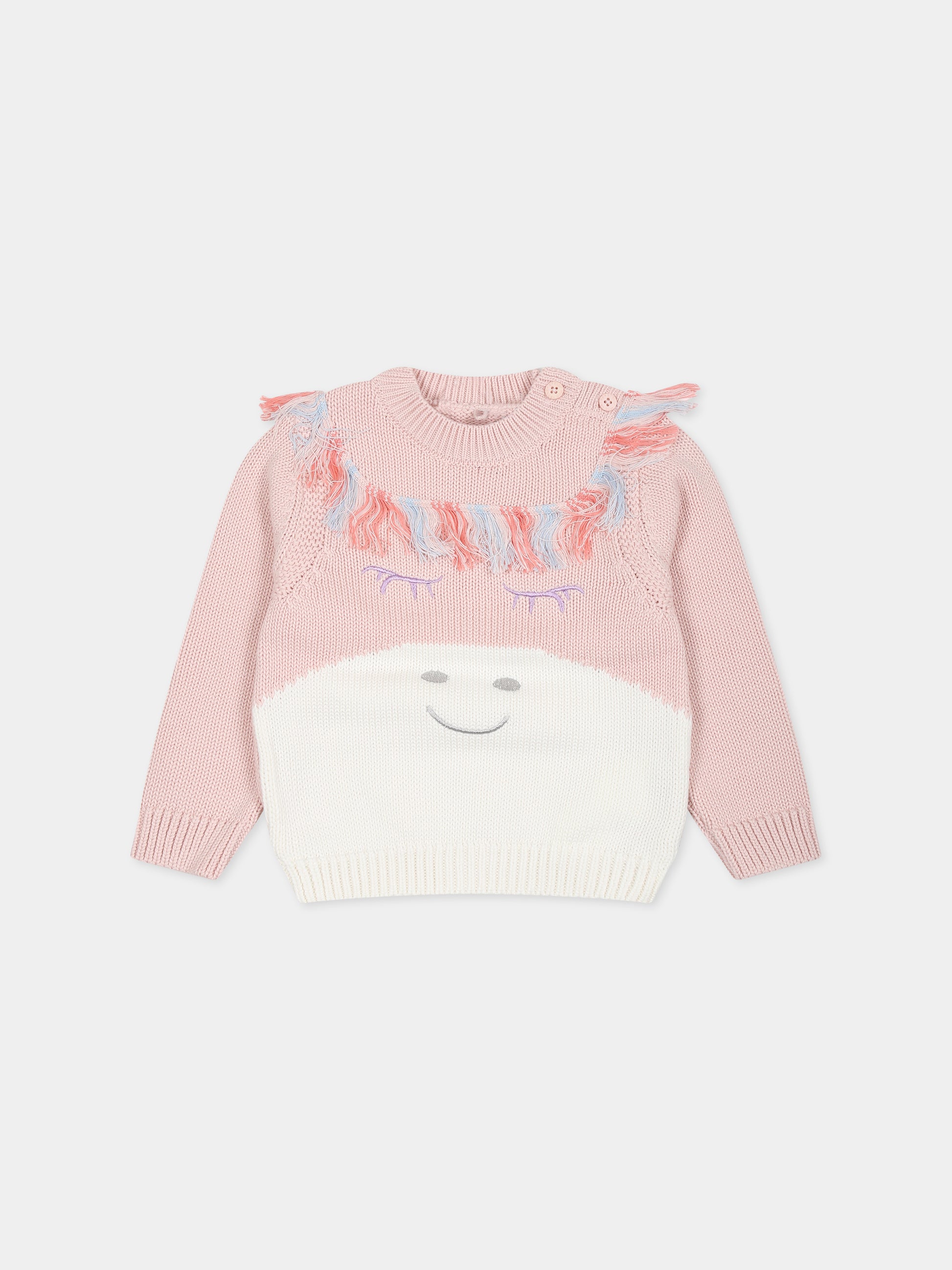 Maglione rosa per neonata con unicorno,Stella Mccartney Kids,TT9060 Z1528 505