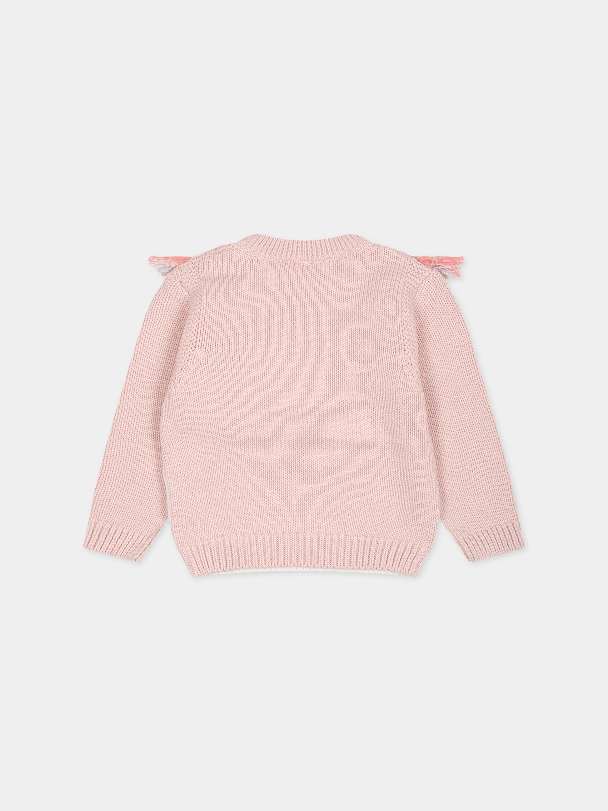 Maglione rosa per neonata con unicorno,Stella Mccartney Kids,TT9060 Z1528 505