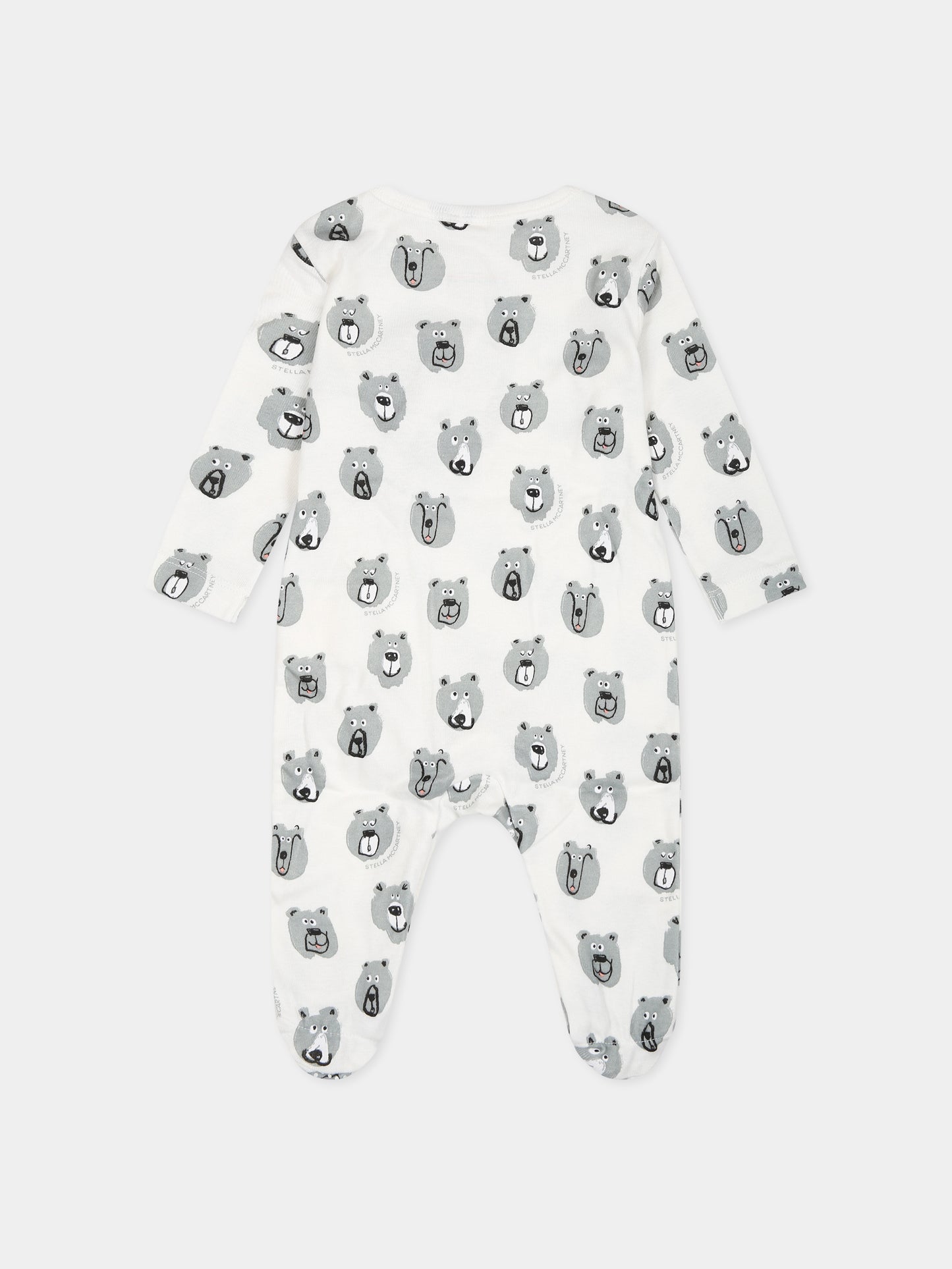 Set bianco per neonato con stampa e logo,Stella Mccartney Kids,TTB559 Z1486 101MC