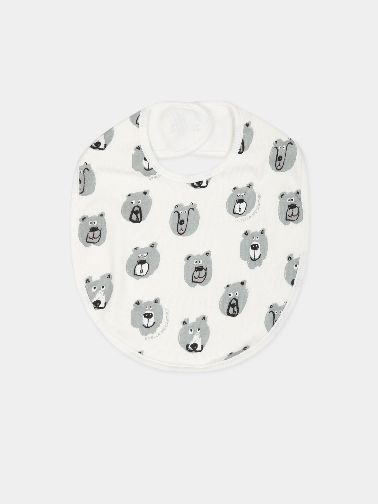 Set bianco per neonato con stampa e logo,Stella Mccartney Kids,TTB559 Z1486 101MC