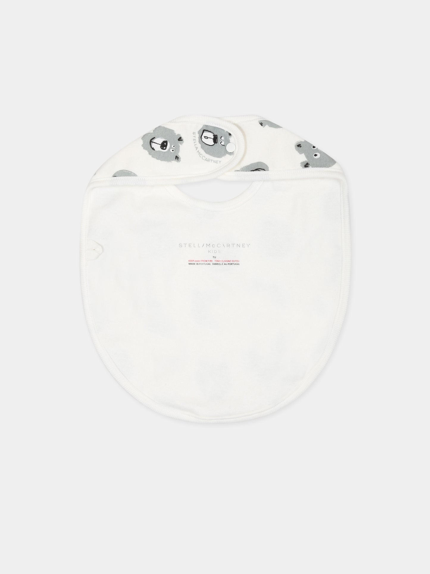 Set bianco per neonato con stampa e logo,Stella Mccartney Kids,TTB559 Z1486 101MC