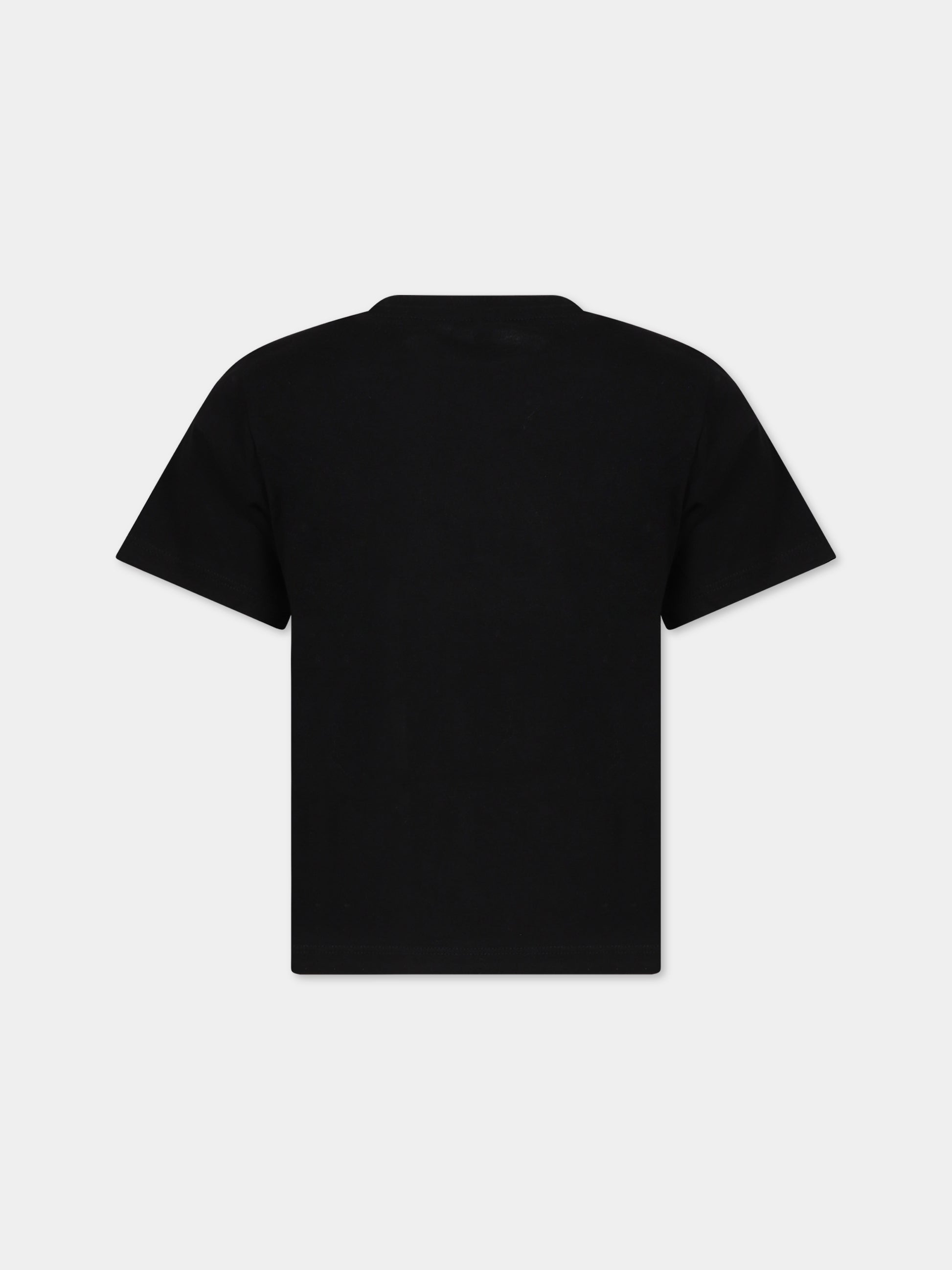 T-shirt nera per bambino con stampa,Stella Mccartney Kids,TT8Q51 Z0434 930