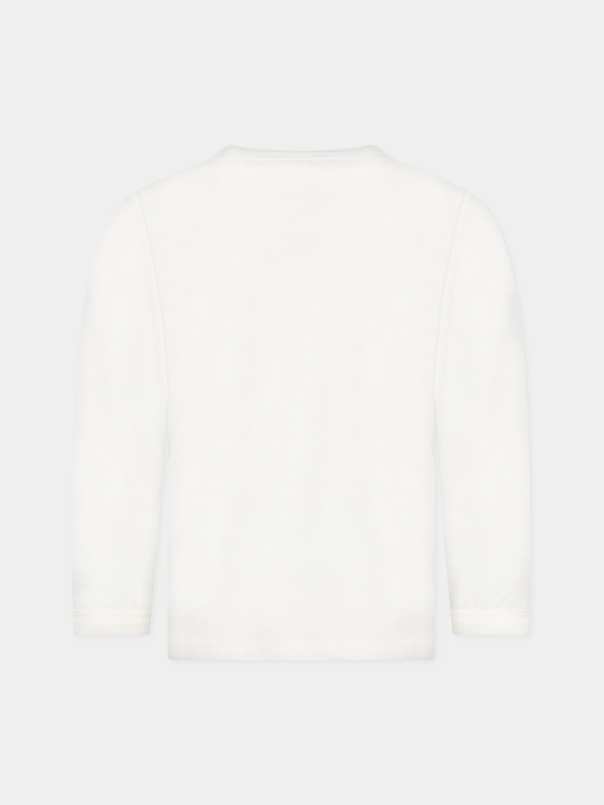 T-shirt bianca per bambino con logo e stampa,Stella Mccartney Kids,TT8Q40 Z0434 101