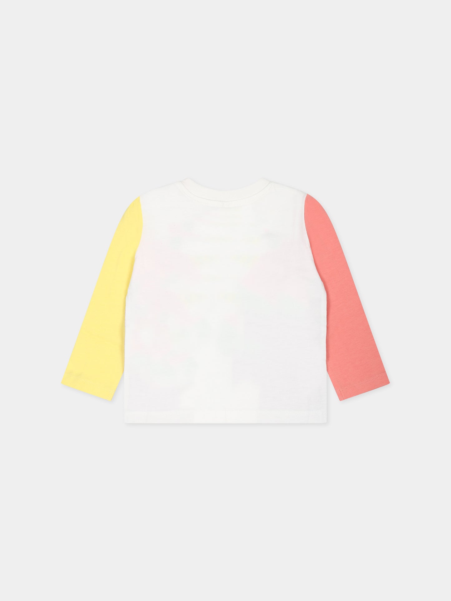 T-shirt bianca per neonata con unicorni,Stella Mccartney Kids,TT8120 Z0434 101