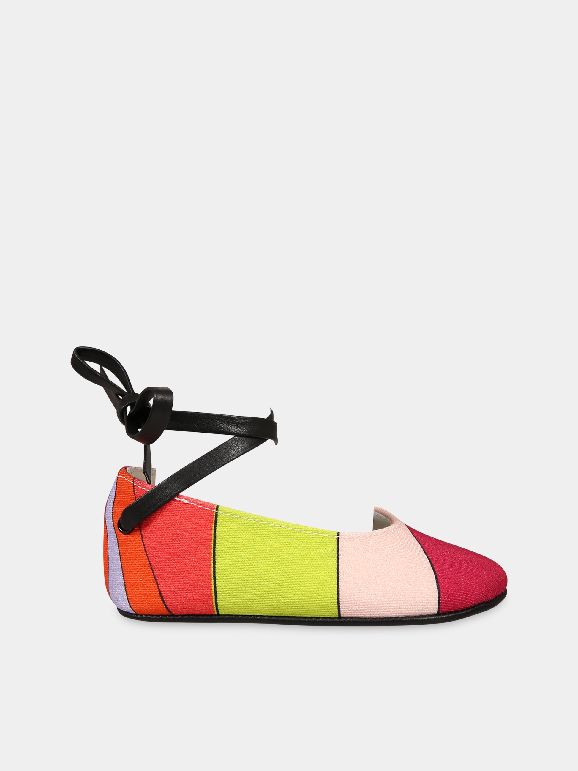 Ballerine multicolor per neonata con stampa,Emilio Pucci Junior,PT0036 G0114 999NE